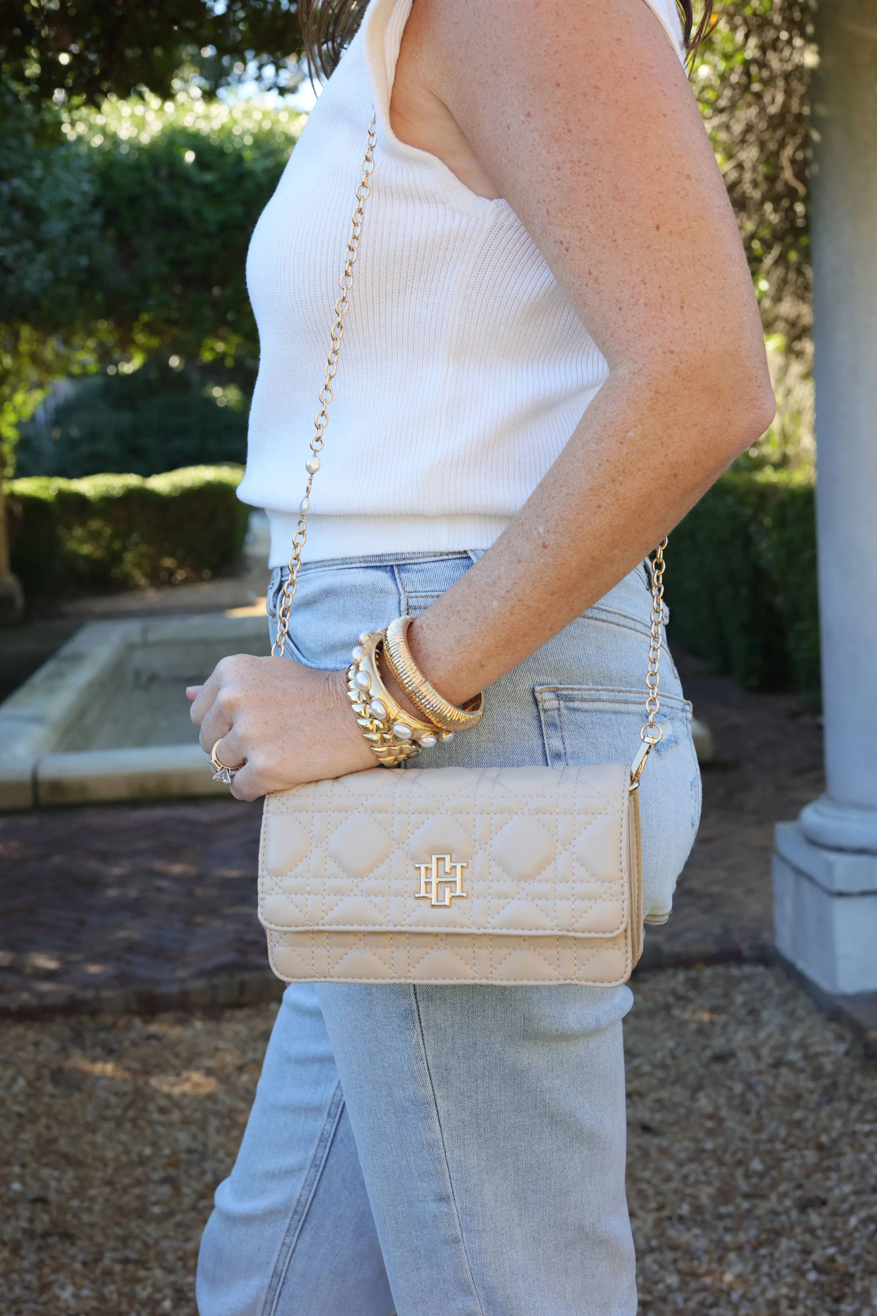 Brynleigh Clutch Crossbody NUDE QUILTED