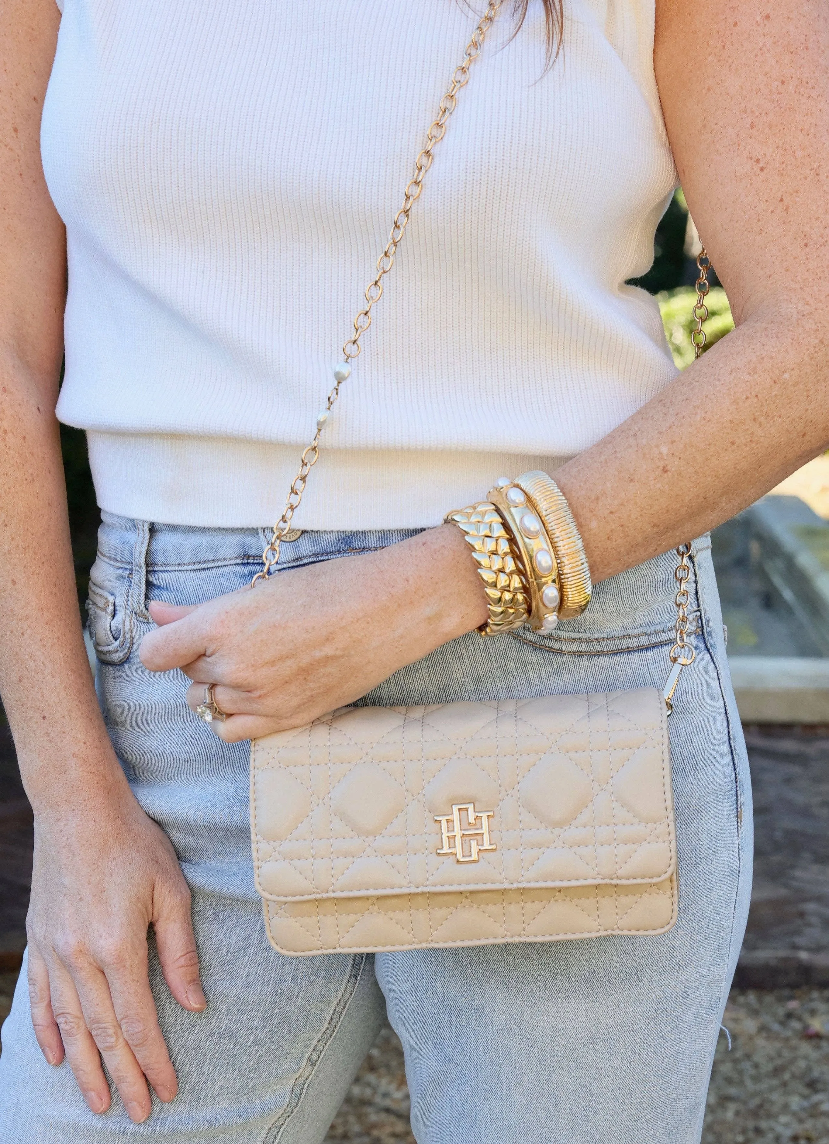 Brynleigh Clutch Crossbody NUDE QUILTED