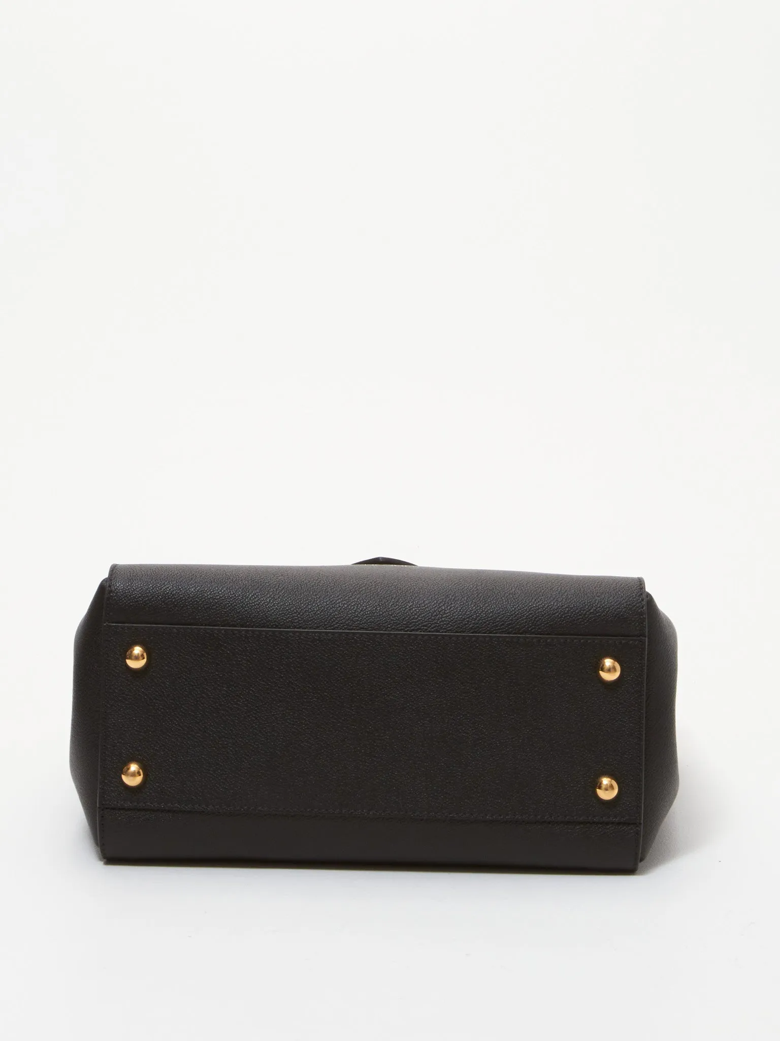 Burberry Black Leather Dashwood Medium Buckle Hobo Bag