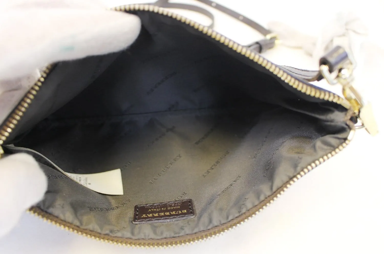BURBERRY Haymarket Check Coated Canvas Peyton Crossbody Bag