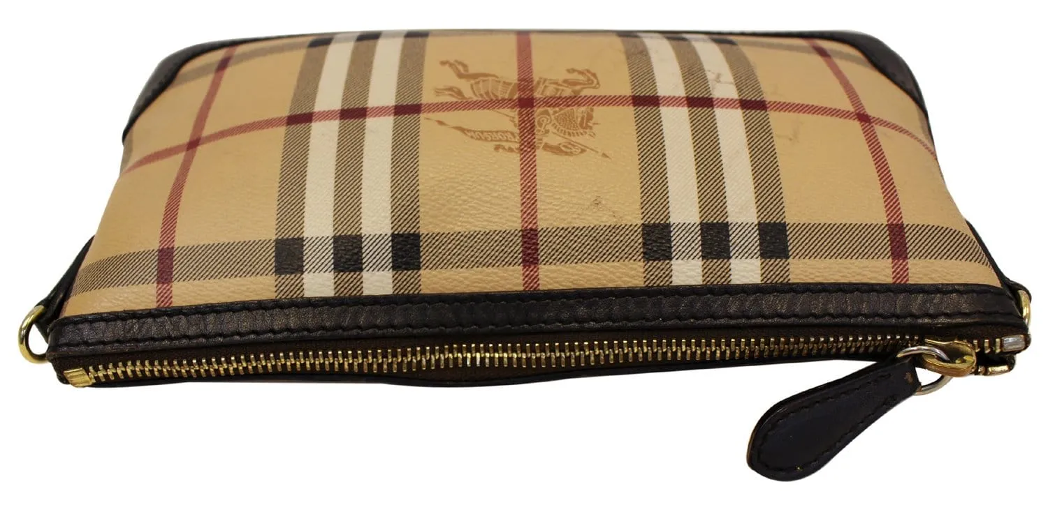 BURBERRY Haymarket Check Coated Canvas Peyton Crossbody Bag