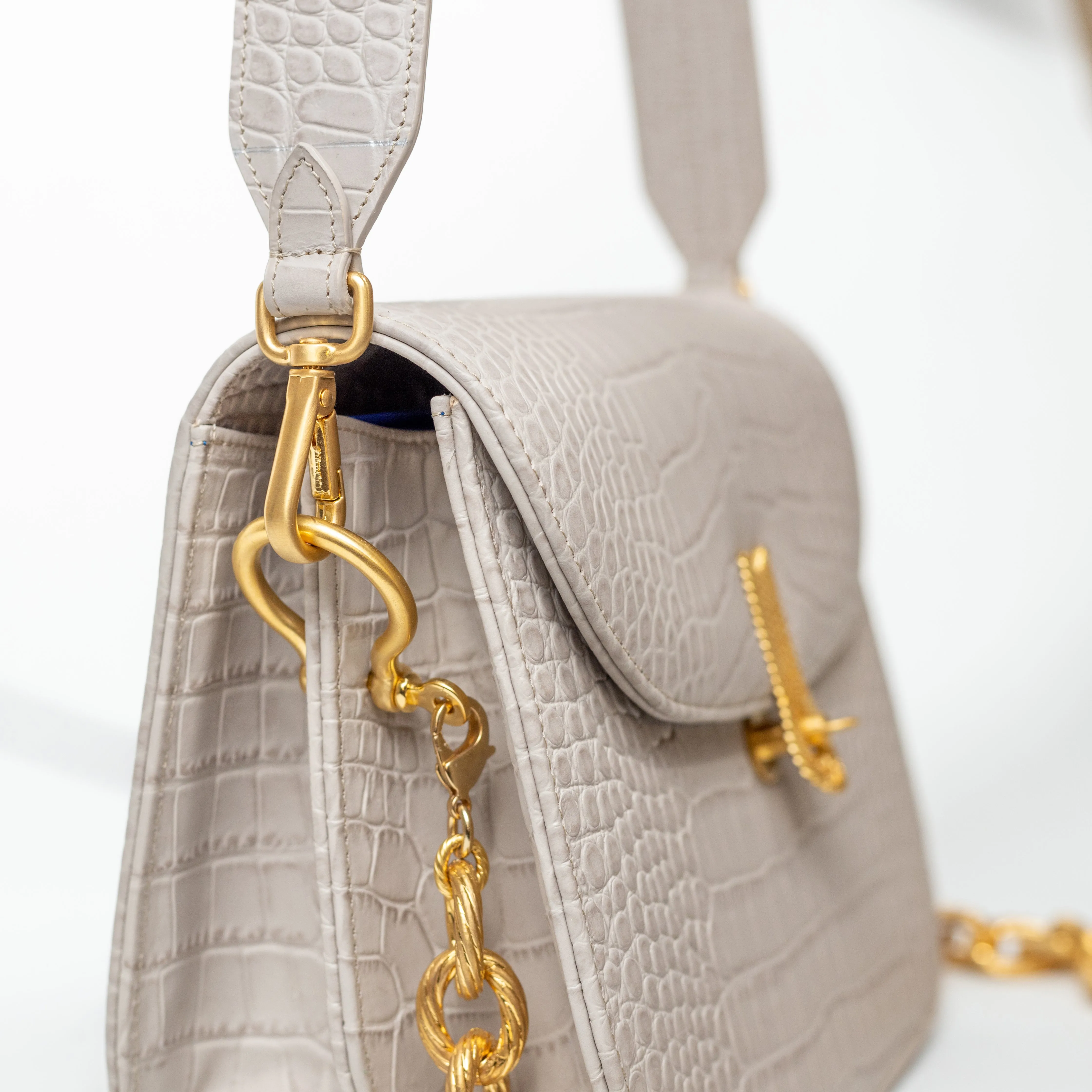 CACCIATORA CROCO MATTE TAUPE