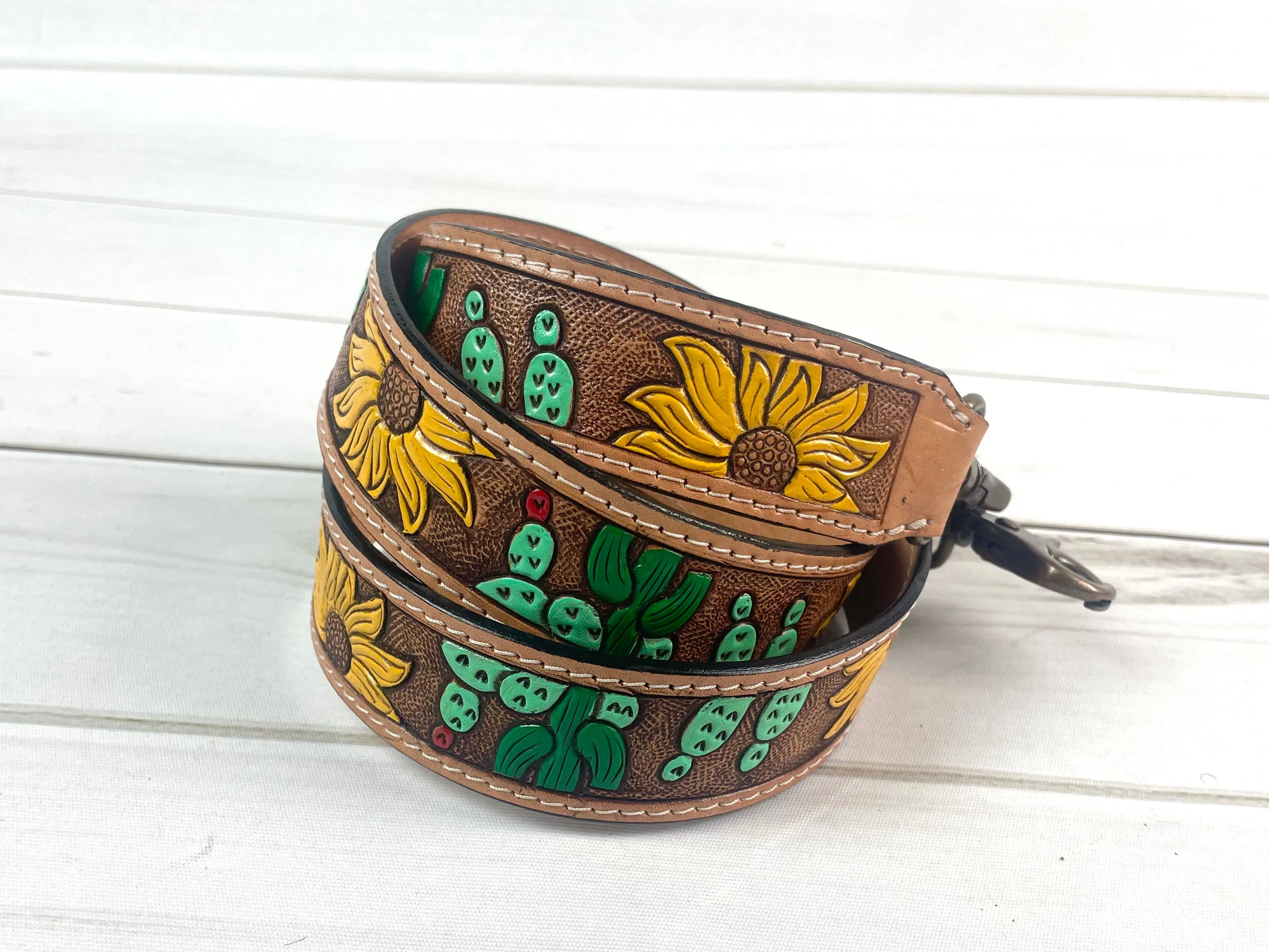 Cactus Sunflowers Crossbody Handbag Strap
