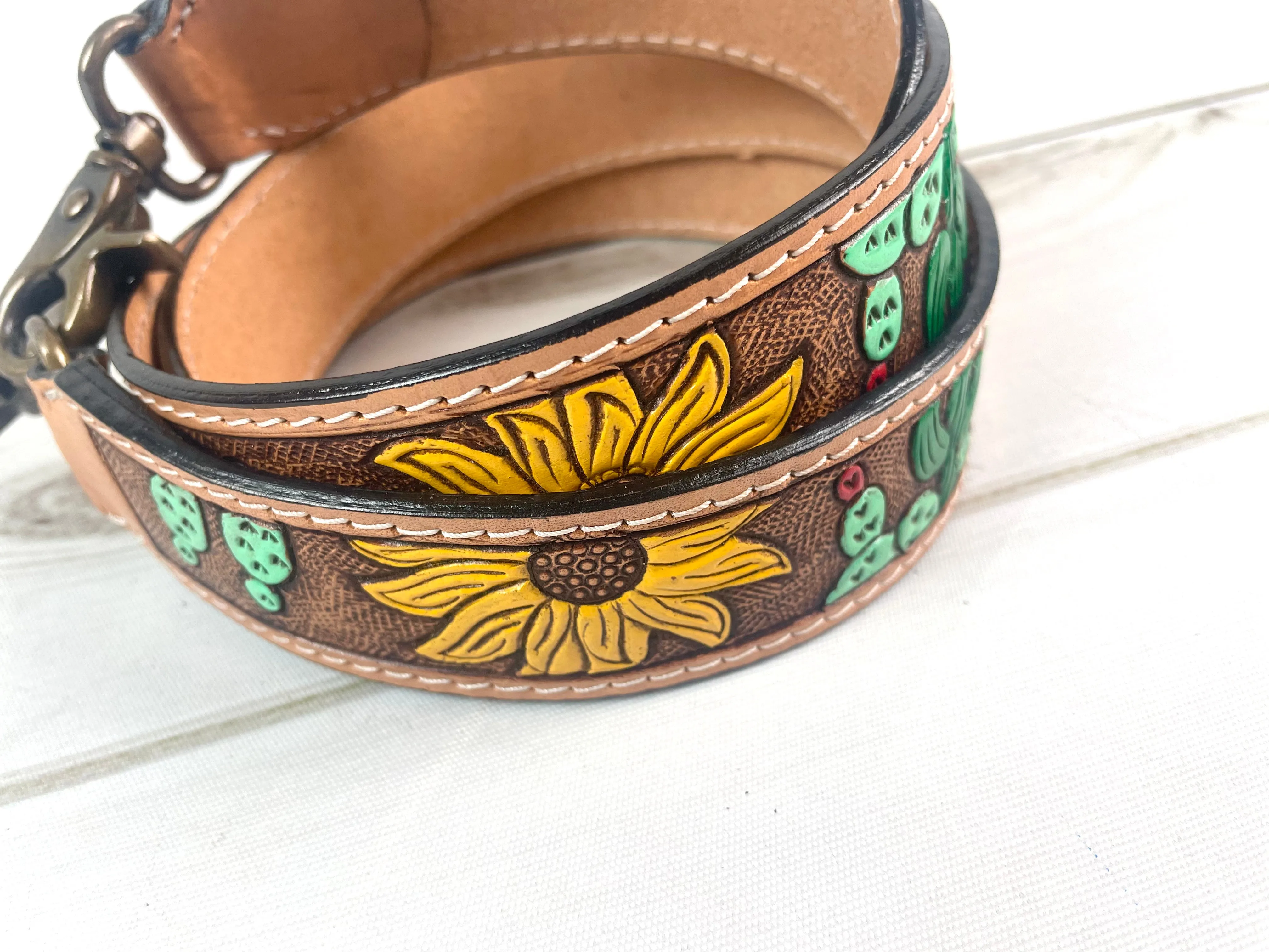 Cactus Sunflowers Crossbody Handbag Strap