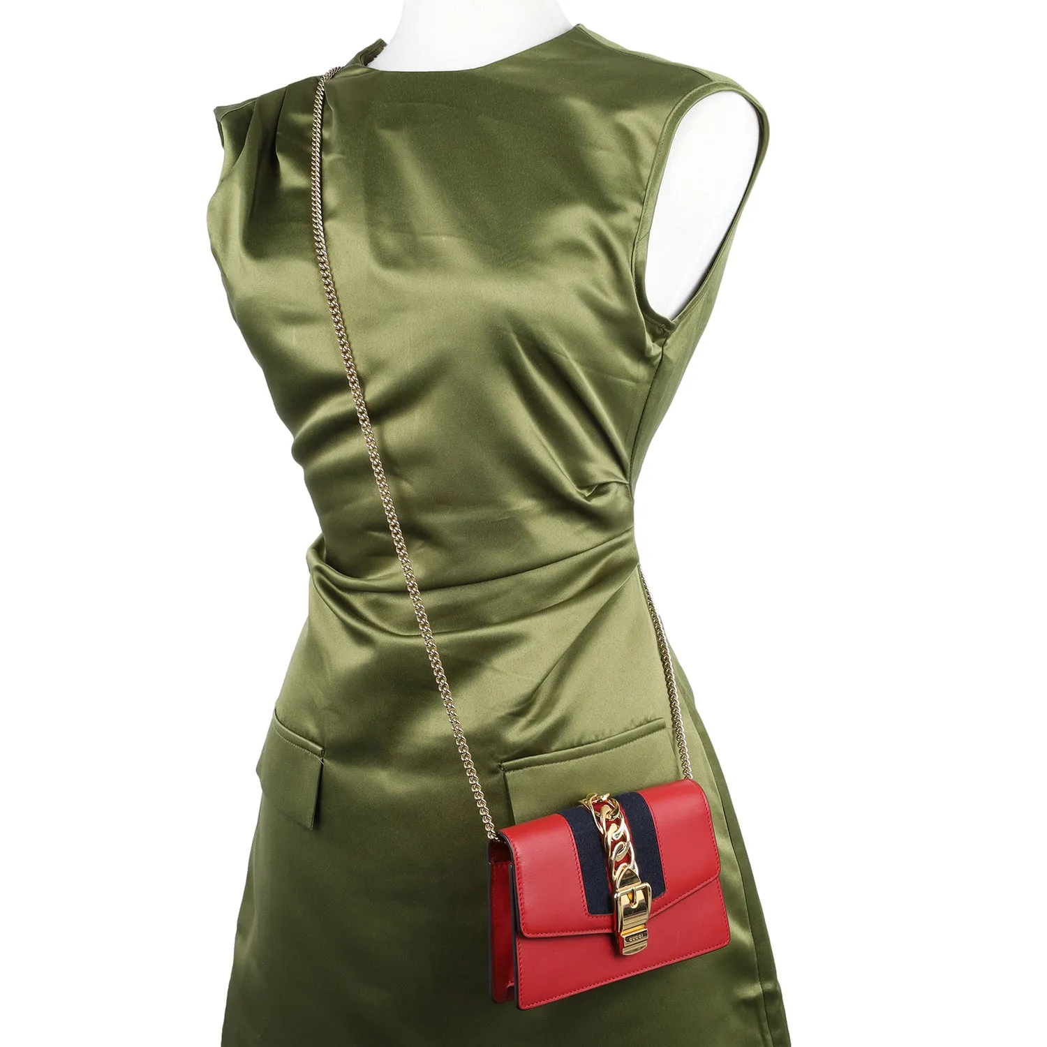 Calfskin Super Mini Sylvie Chain Crossbody Bag