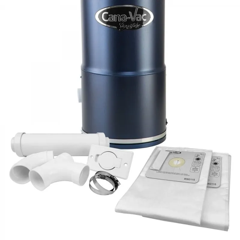 CanaVac LS-490 Central Vacuum System with Micro/HEPA Filtration - Efficient Cleaning Solution for Large Homes