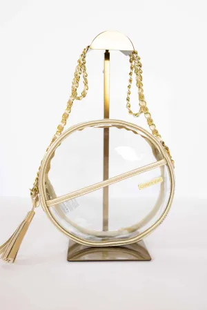 CANTEEN CROSSBODY CLEAR/GOLD STADIUM BAG