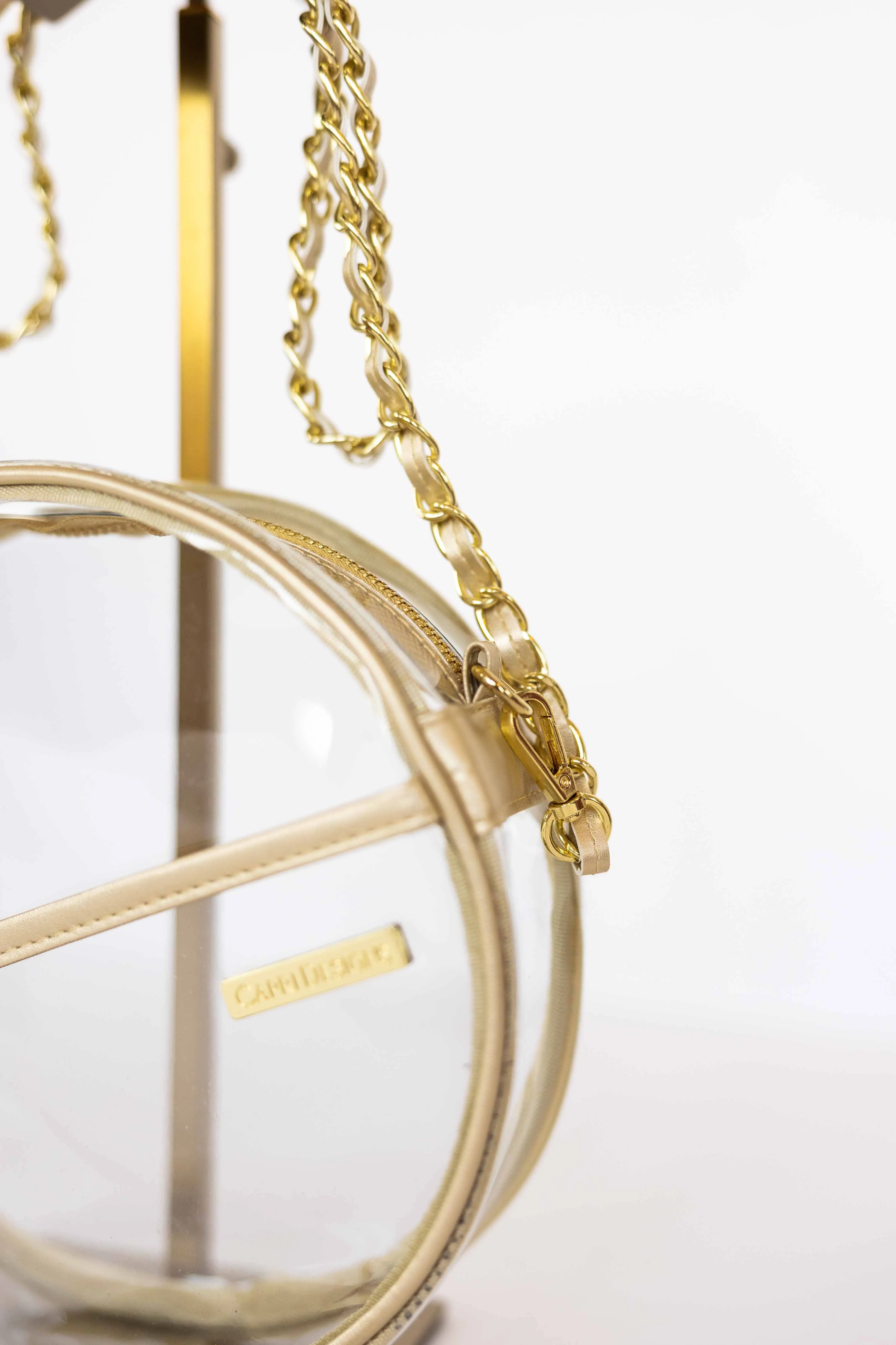 CANTEEN CROSSBODY CLEAR/GOLD STADIUM BAG