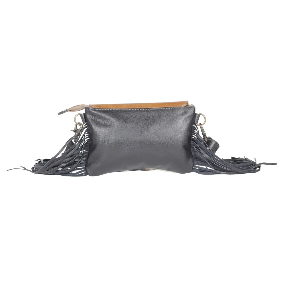 Cara Leather Cross-body Purse with leather tassels