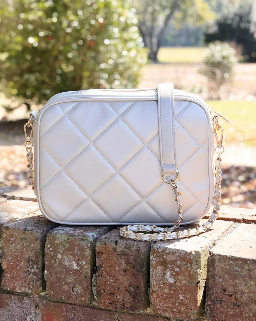 Caroline Hill - Fiona Crossbody "Pearl Quilted LD"