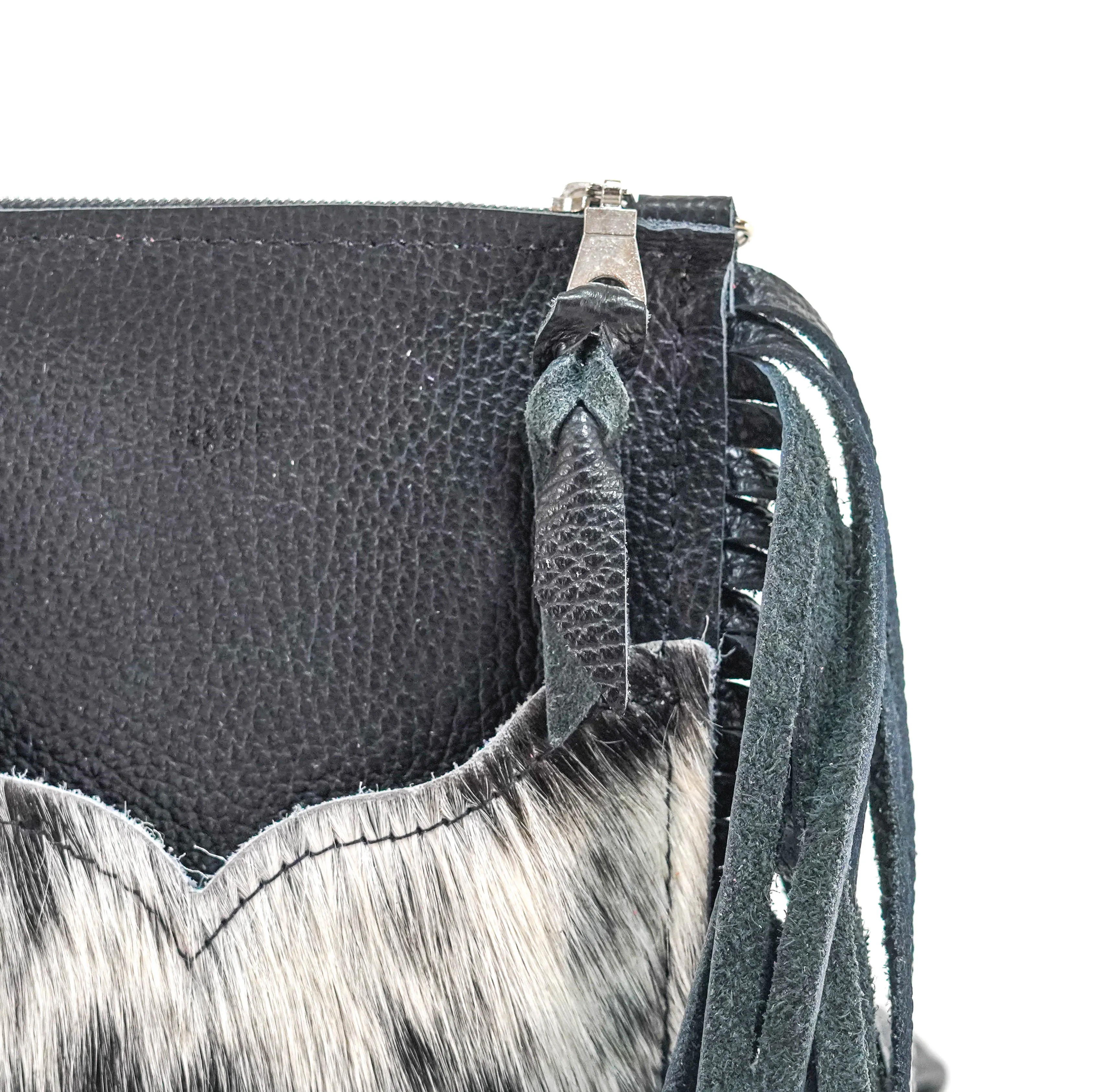 Carrie - Black & White w/ Black Leather