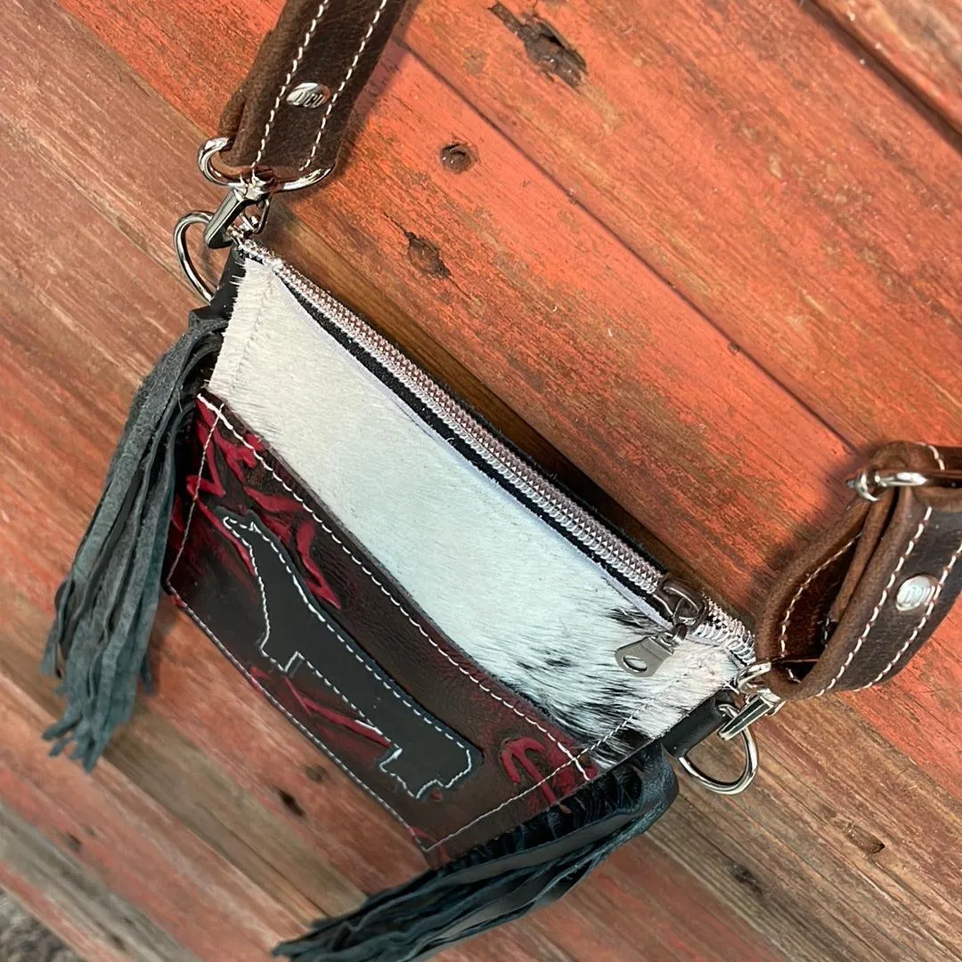 Carrie - Black & White w/ Red Brands w/ Cow