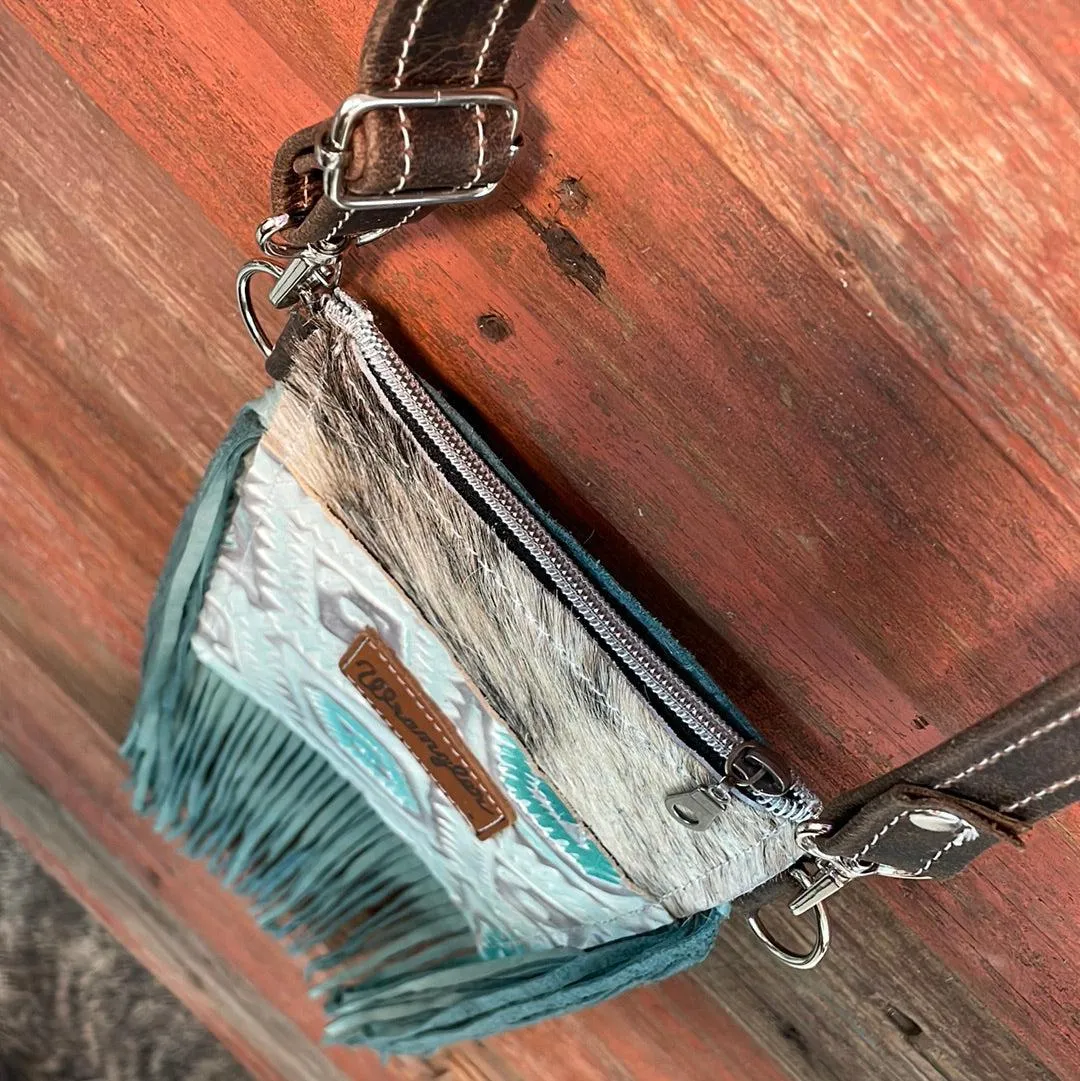 Carrie - Brindle w/ Turquoise Sand Aztec w/ Wrangler patch