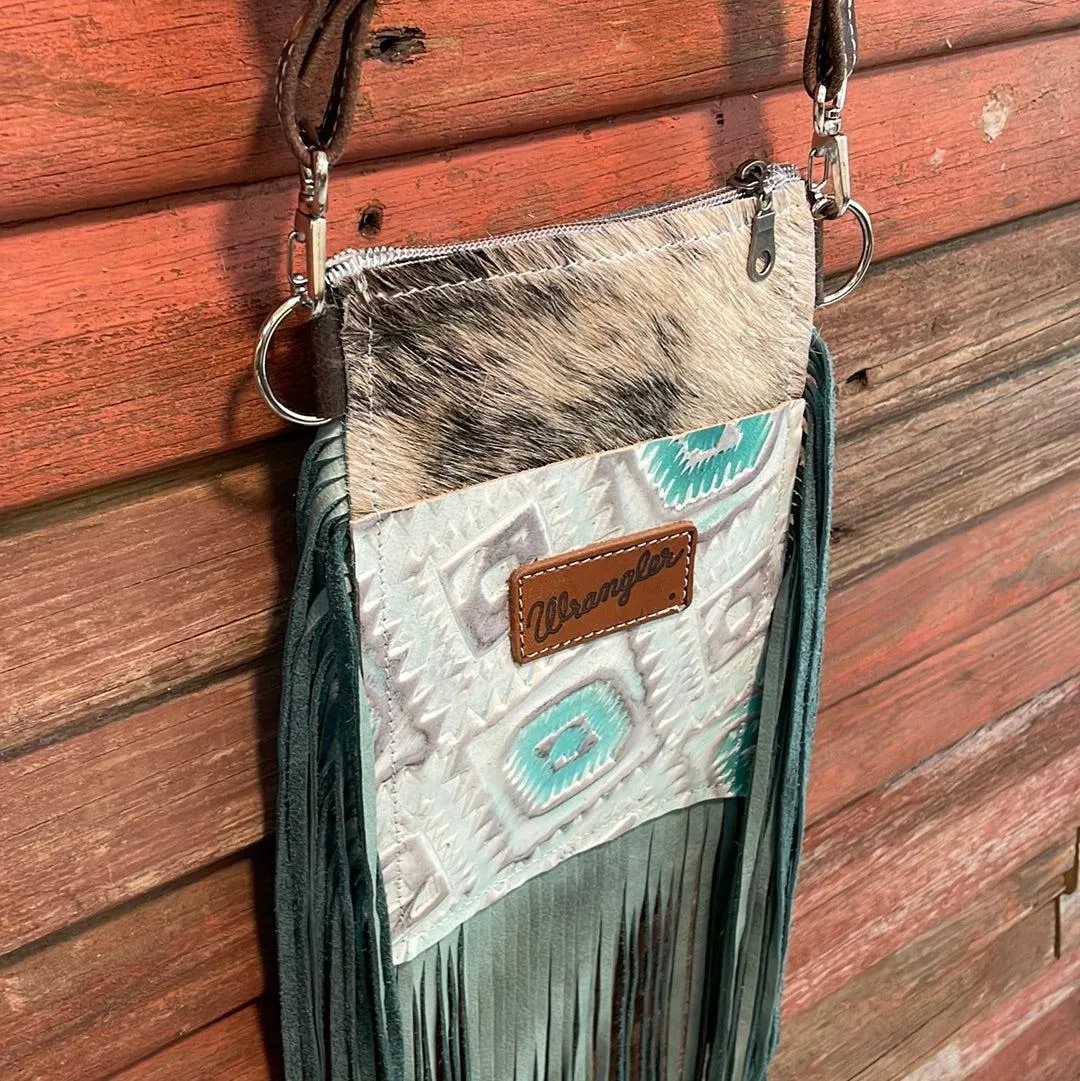Carrie - Brindle w/ Turquoise Sand Aztec w/ Wrangler patch
