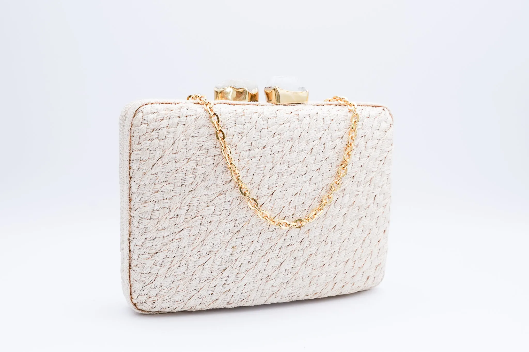 Cassia Clutch - White