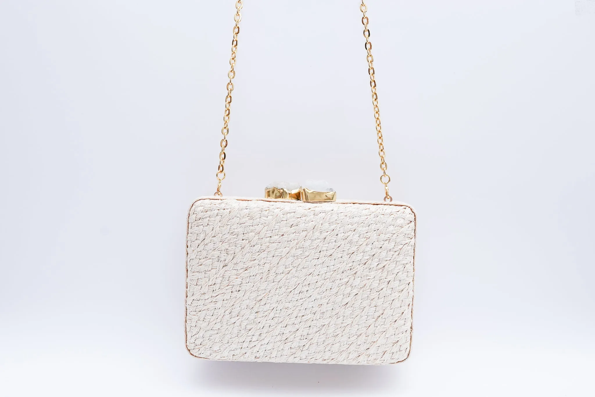 Cassia Clutch - White