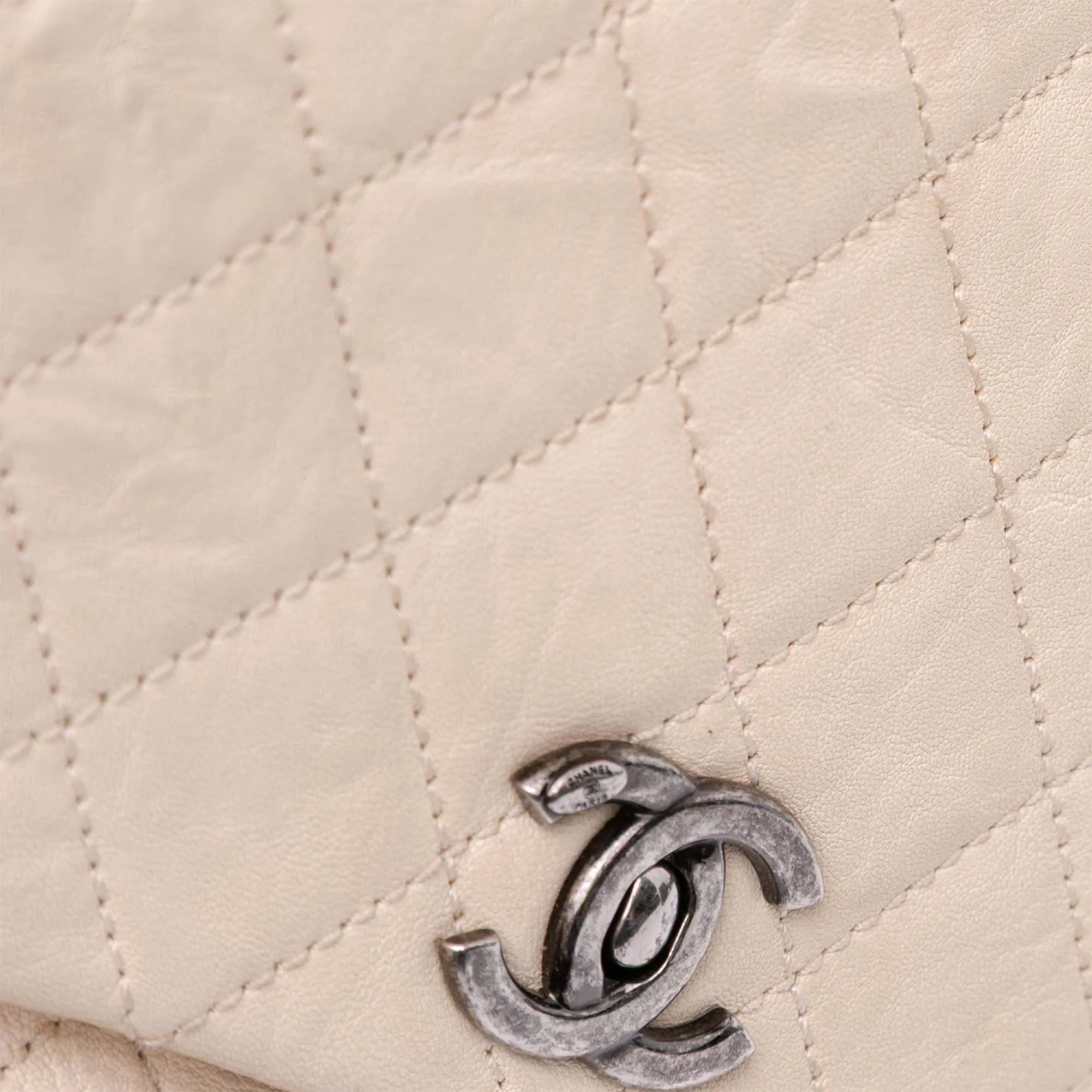 CC Quilted Aged Calfskin Flap