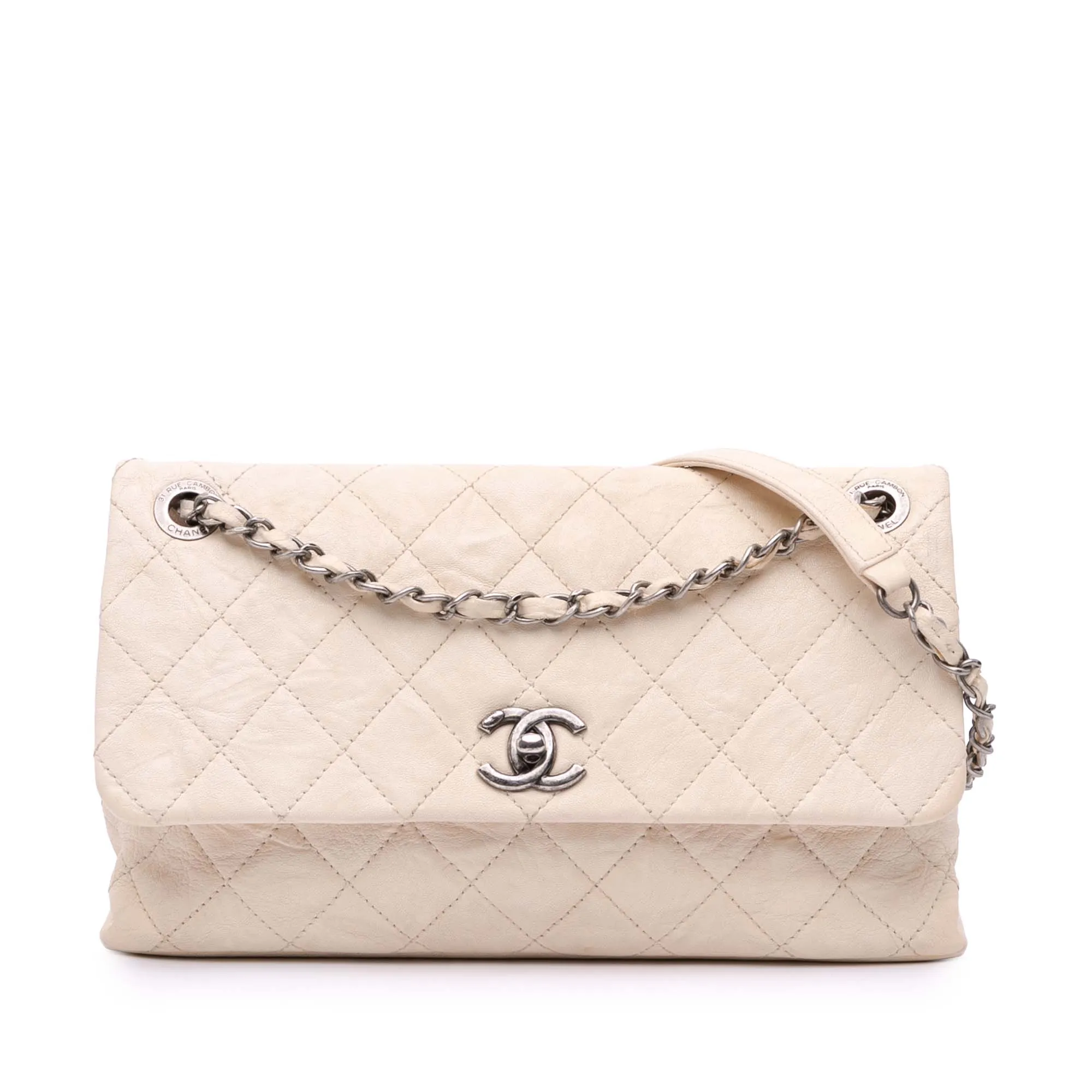CC Quilted Aged Calfskin Flap