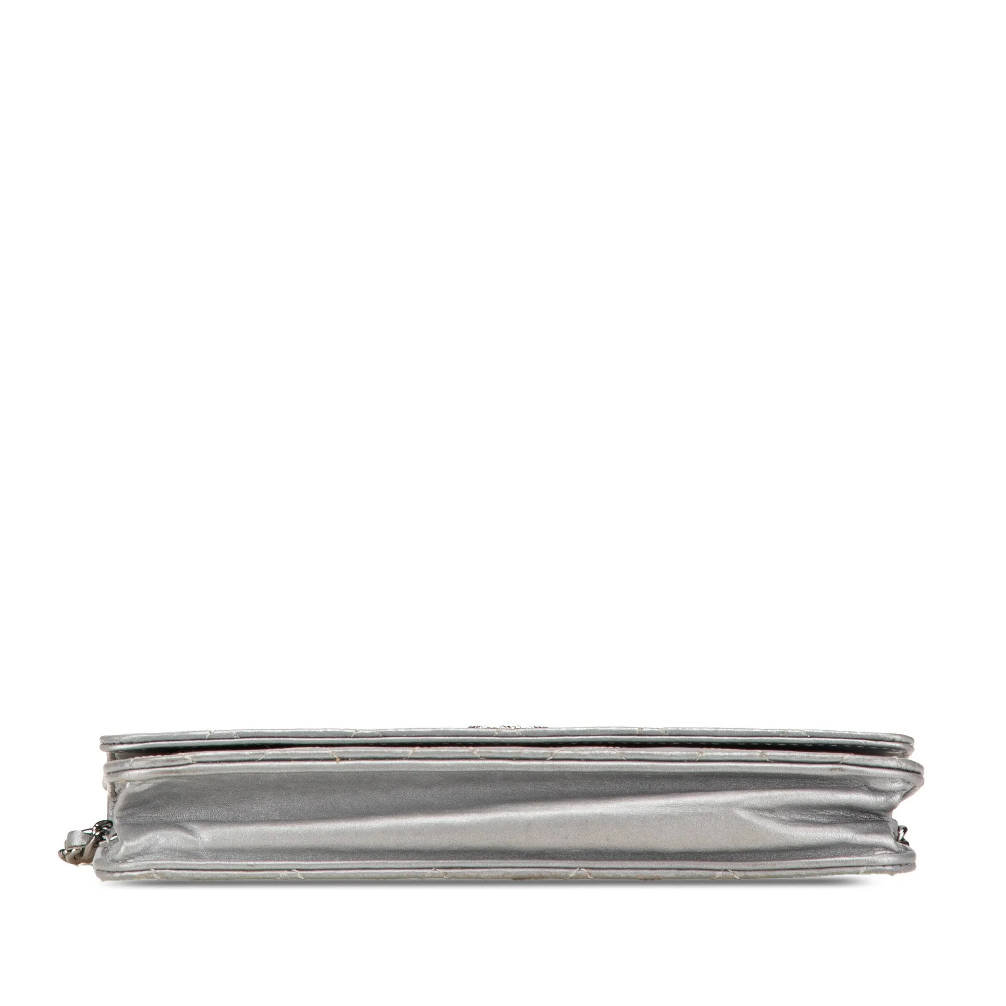 CC Quilted Aged Calfskin Wallet On Chain