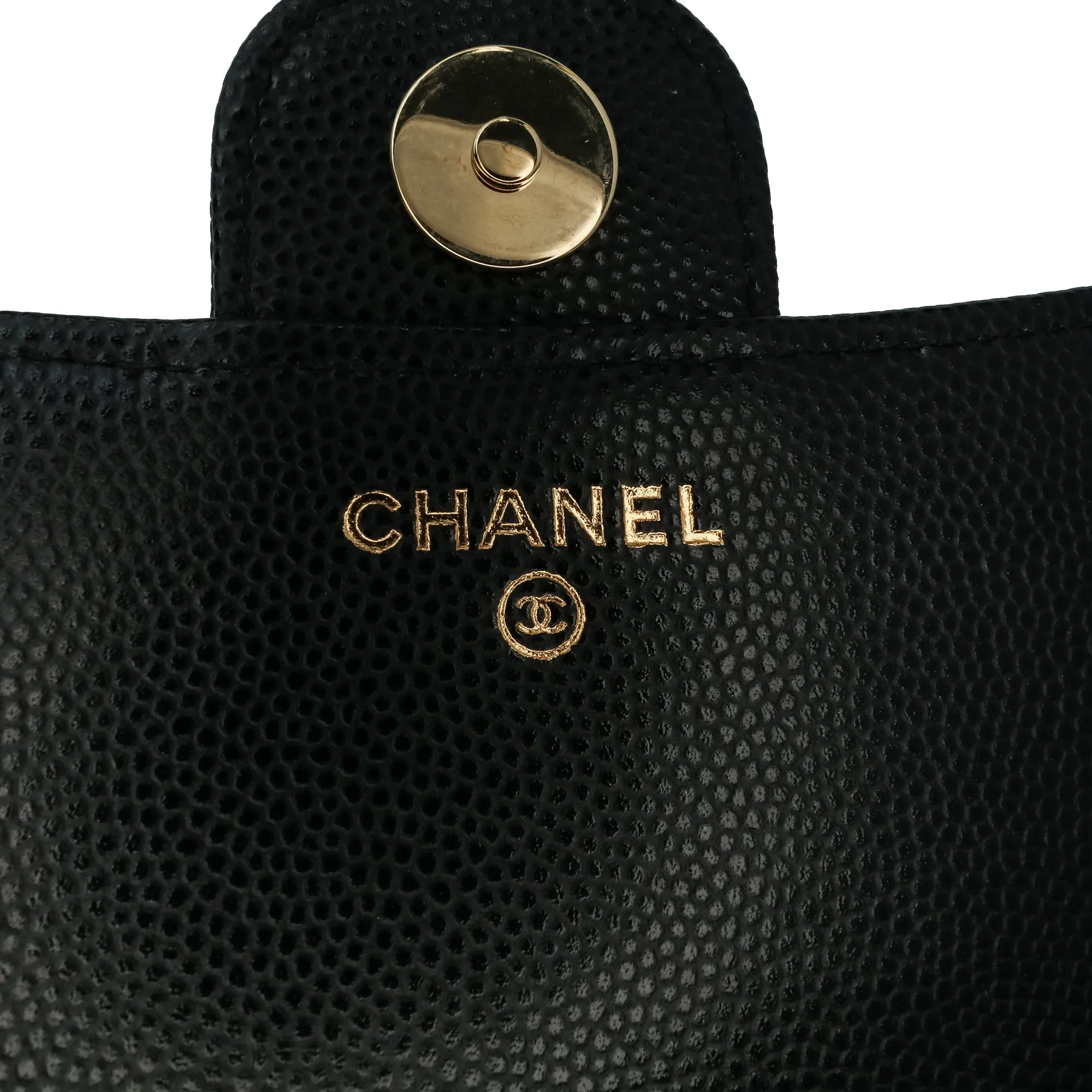 CC Quilted Caviar Flap Phone Holder Wallet on Chain