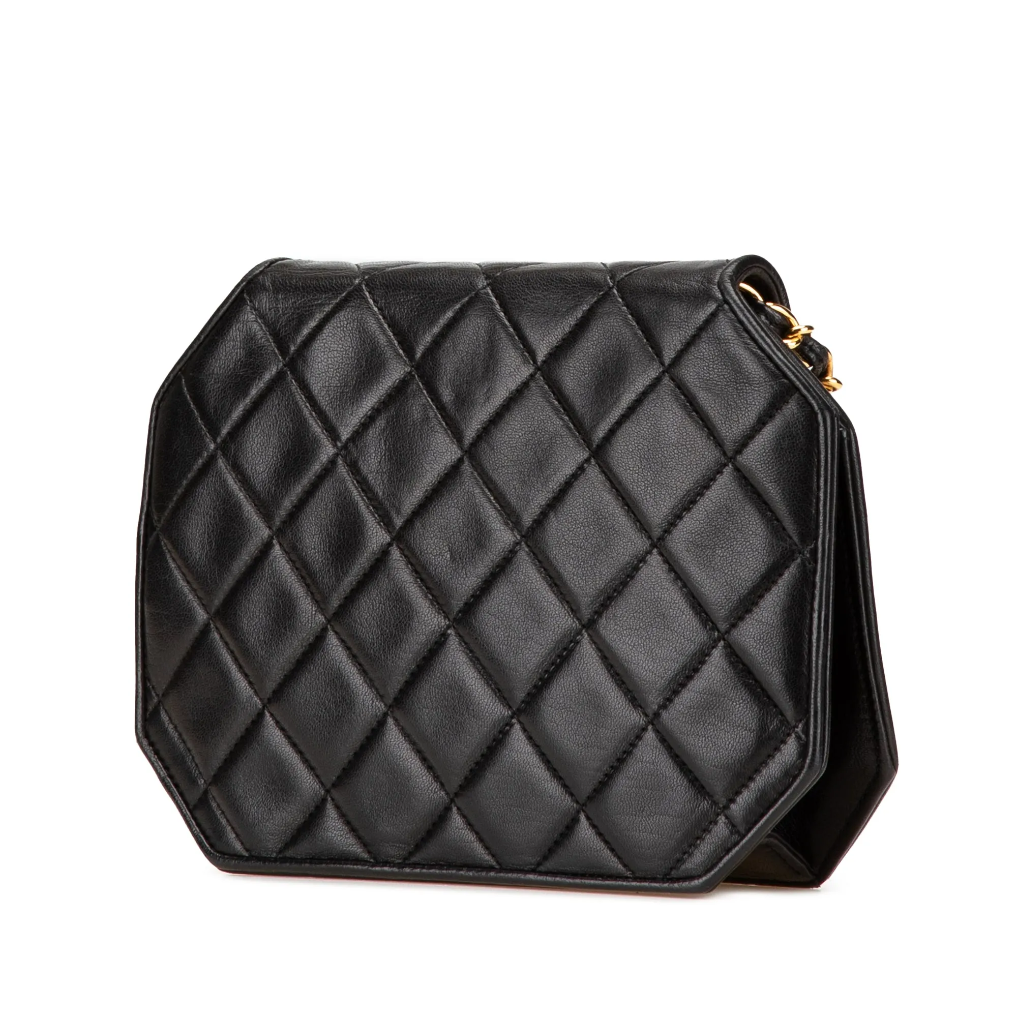 CC Quilted Lambskin Octagon Flap