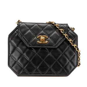 CC Quilted Lambskin Octagon Flap