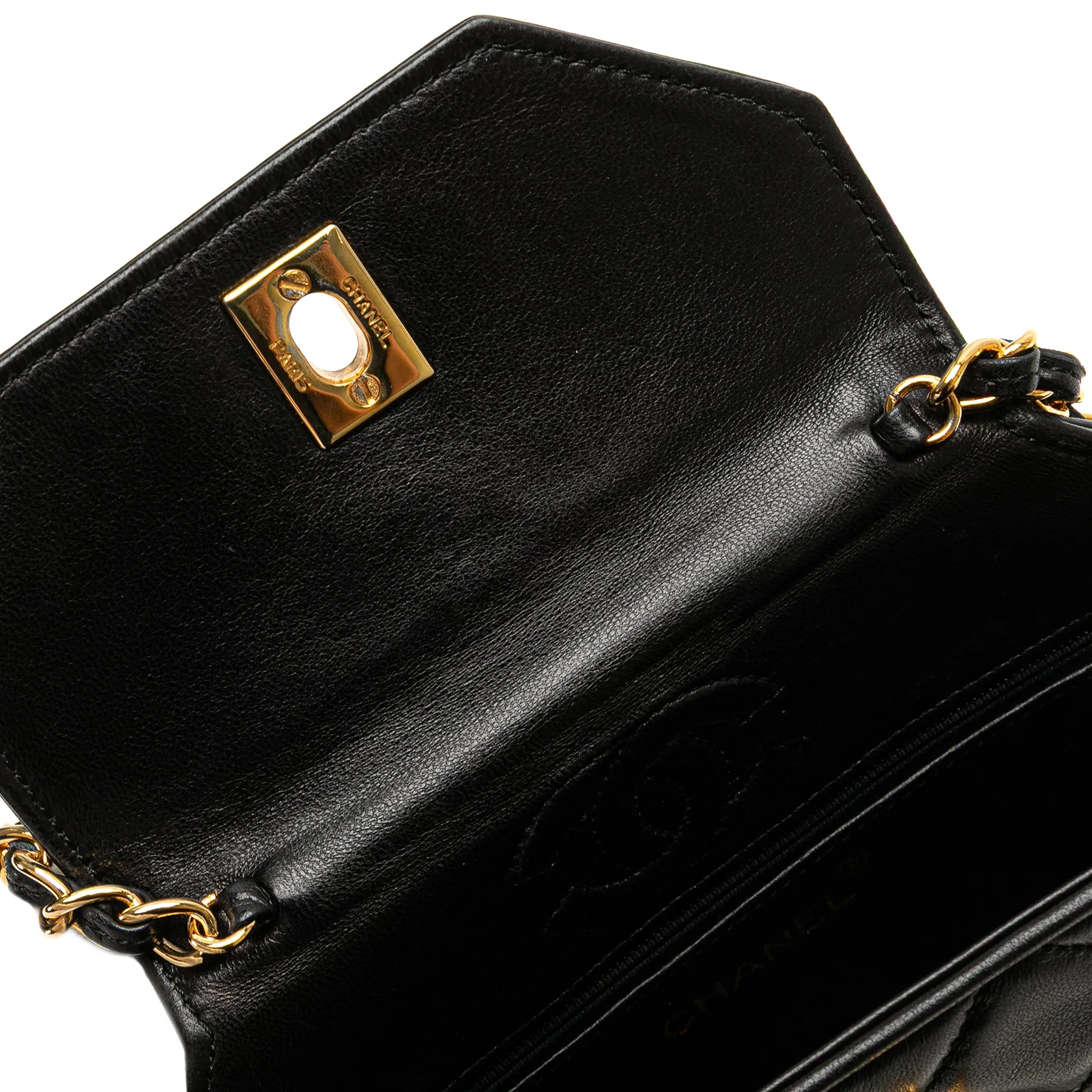 CC Quilted Lambskin Octagon Flap
