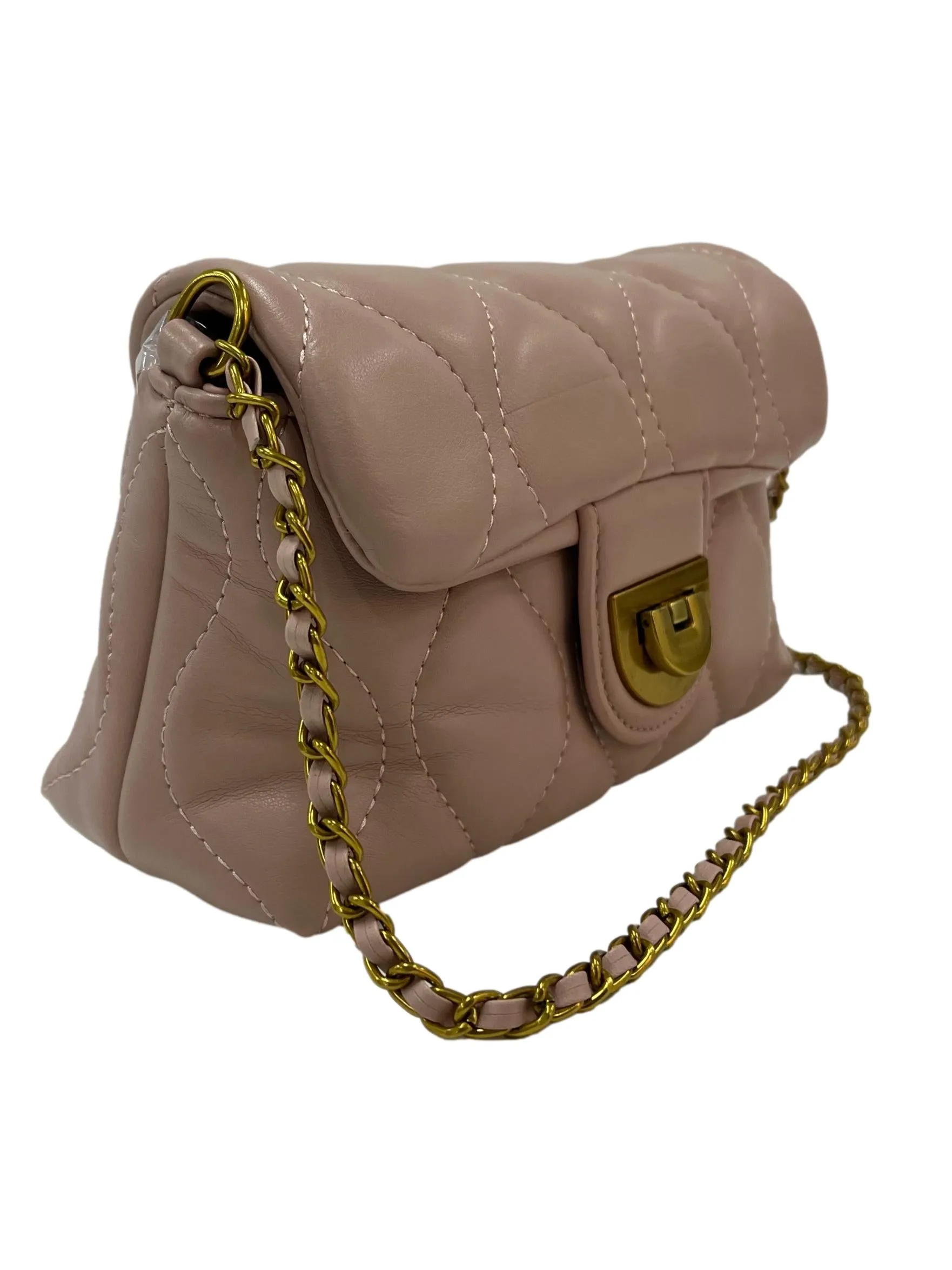 Chain Strap Crossbody Mini Bag - Pink