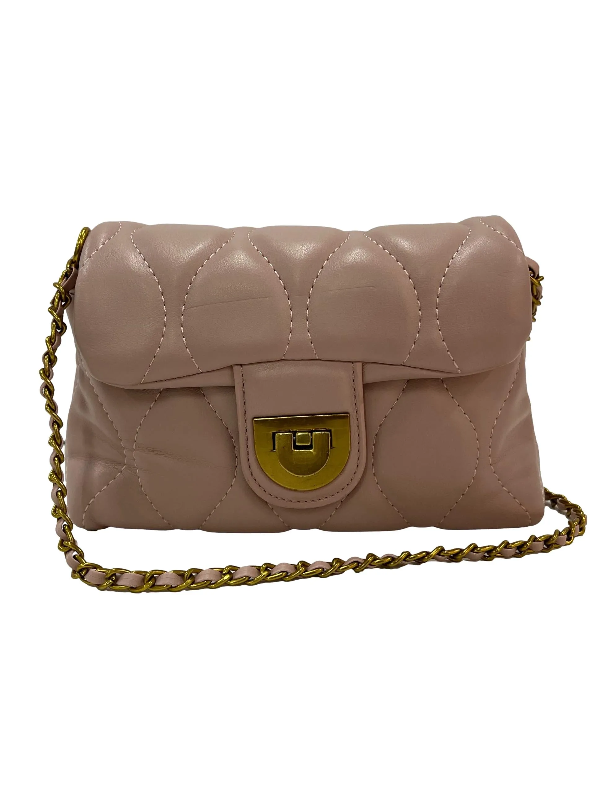 Chain Strap Crossbody Mini Bag - Pink