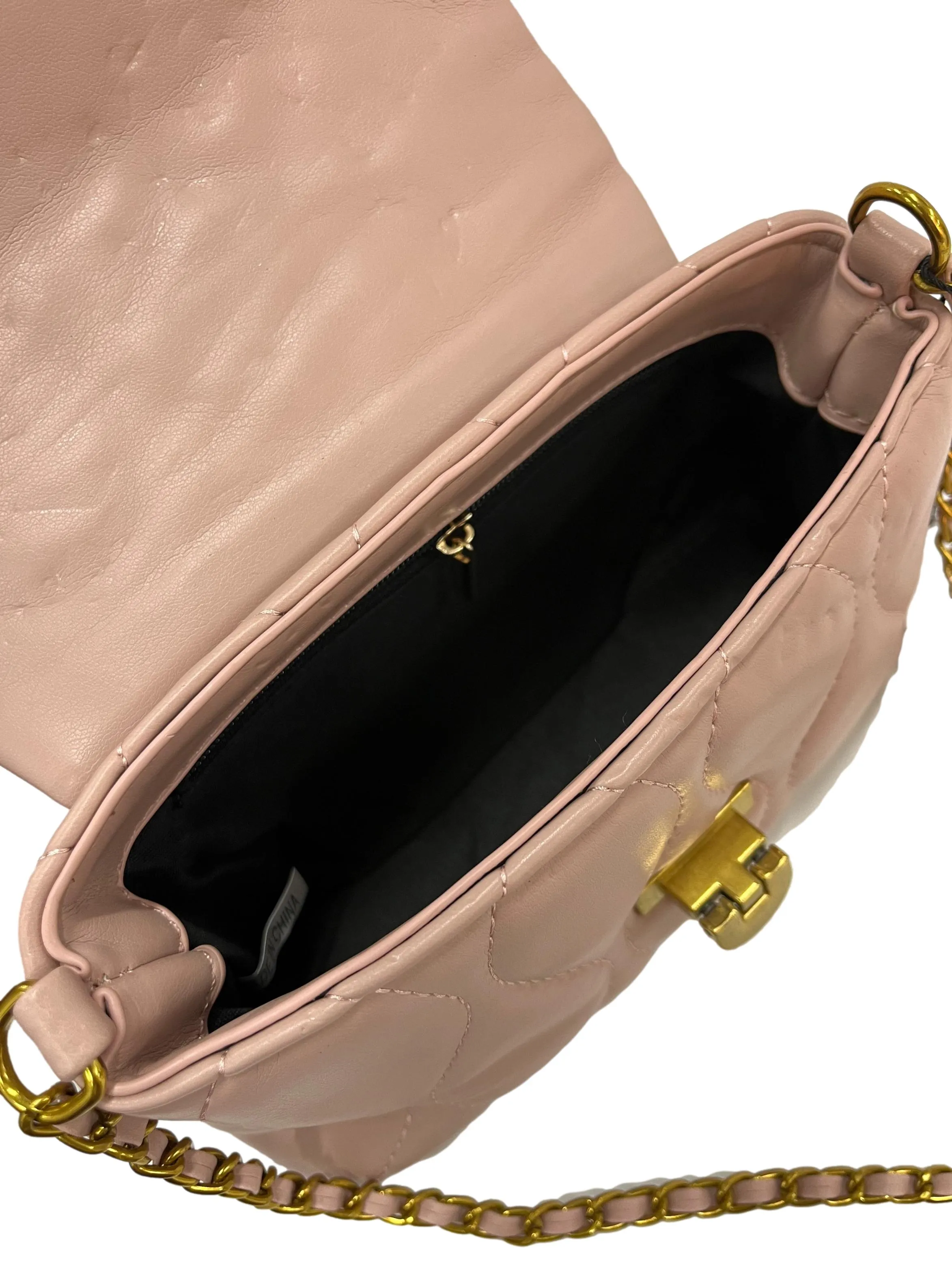 Chain Strap Crossbody Mini Bag - Pink