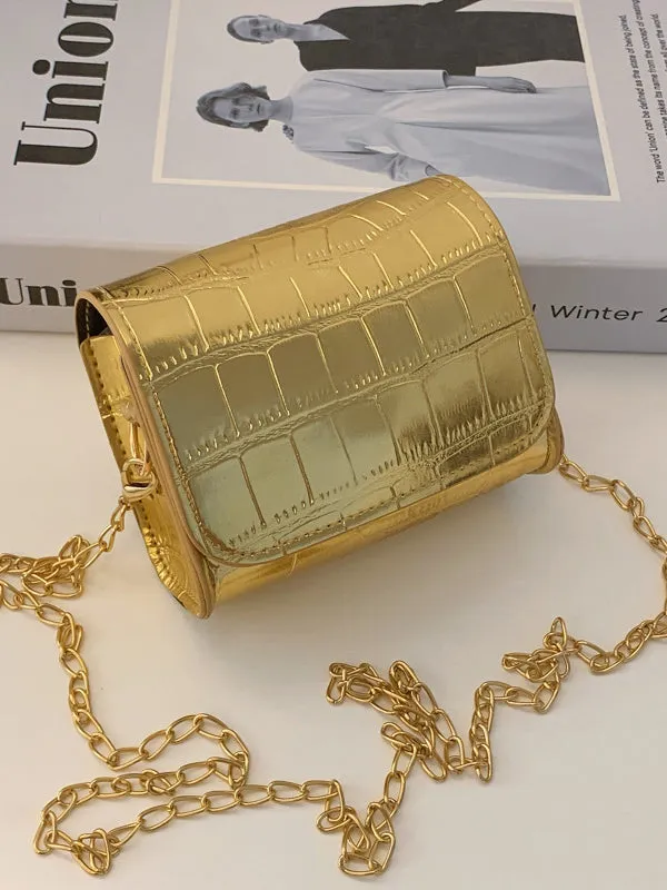 Chains Shiny Split-Joint Bags Crossbody Bags