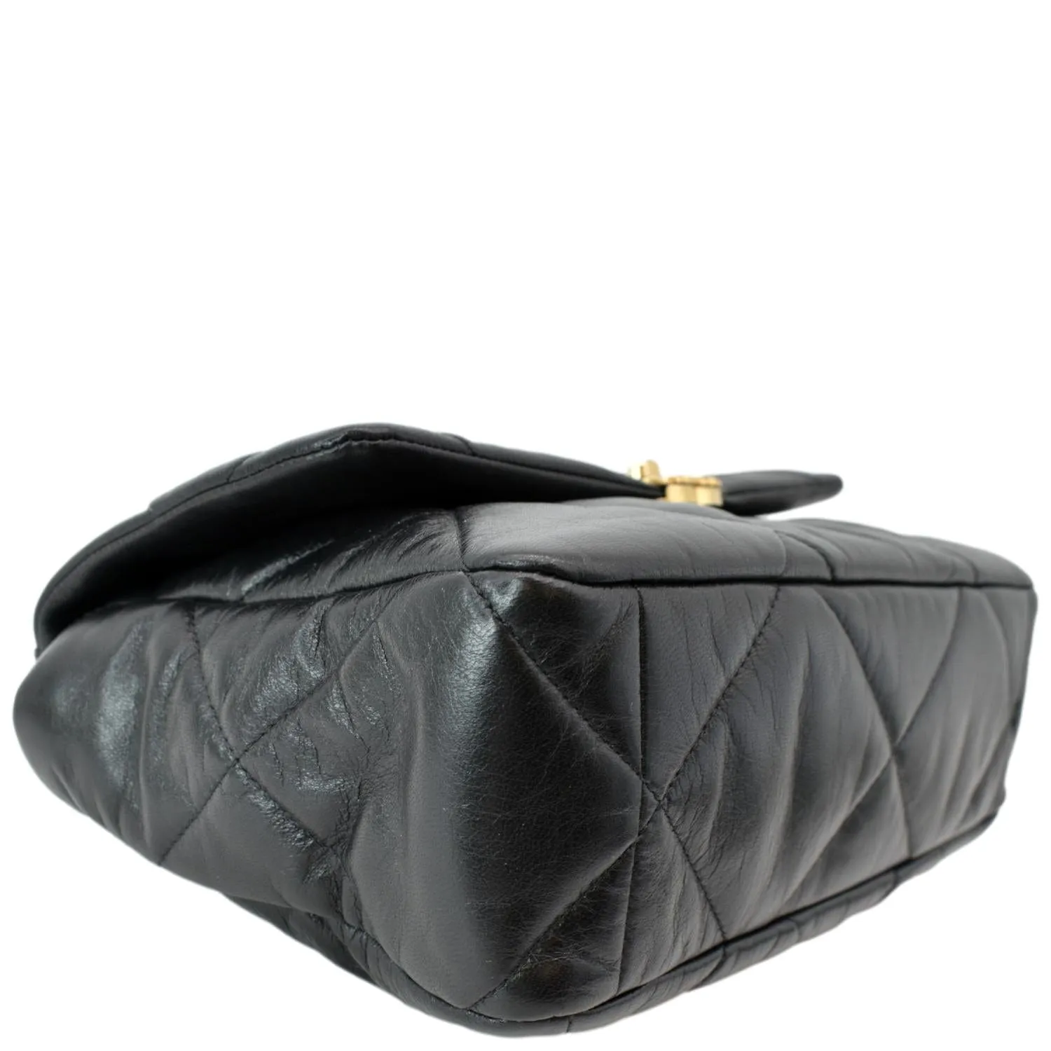 CHANEL 19 Large Flap Quilted Lambskin Leather Shoulder Bag Black - Hot Deals