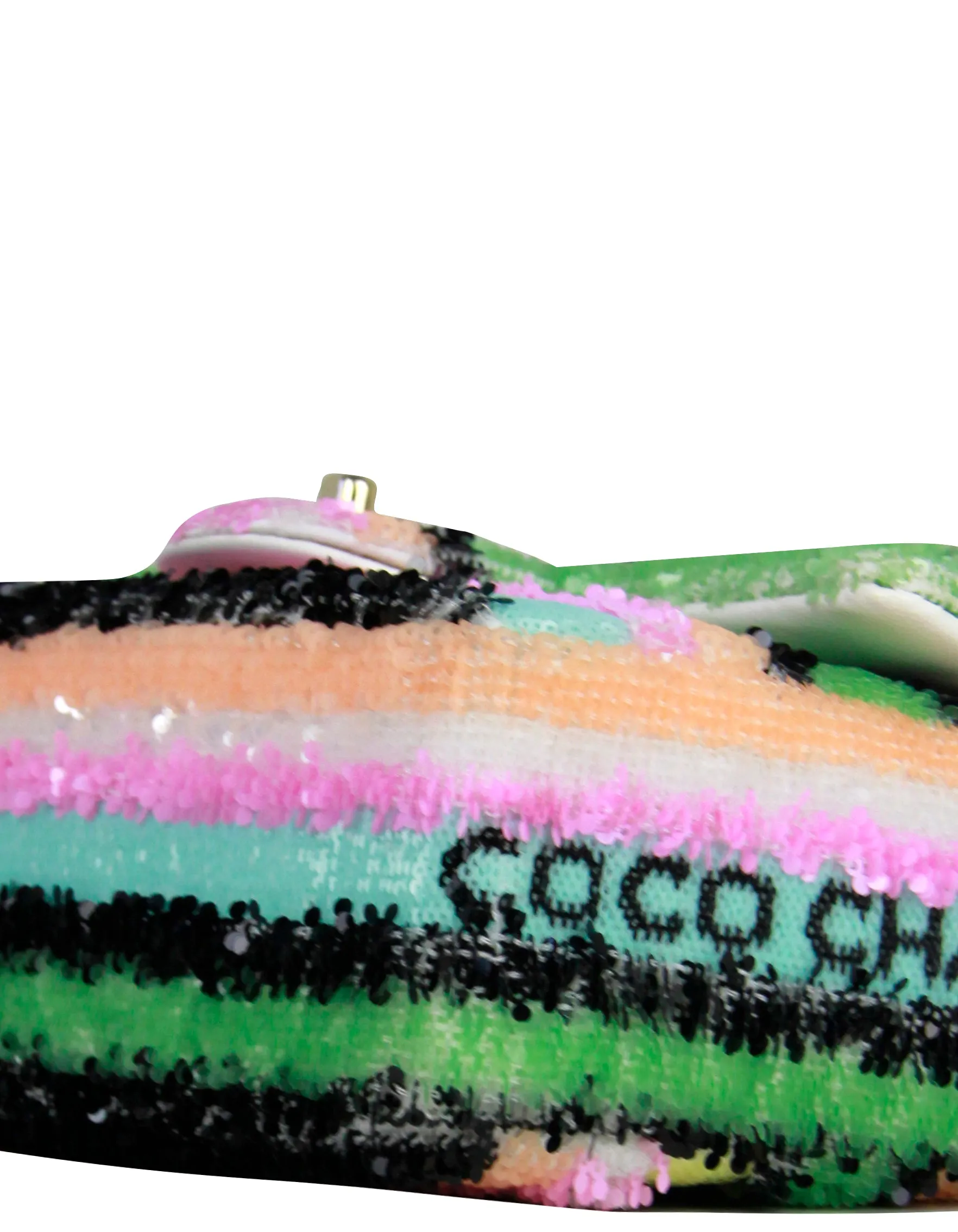 Chanel 2022 Multicolor Pastel Sequin COCO Mini Flap Bag