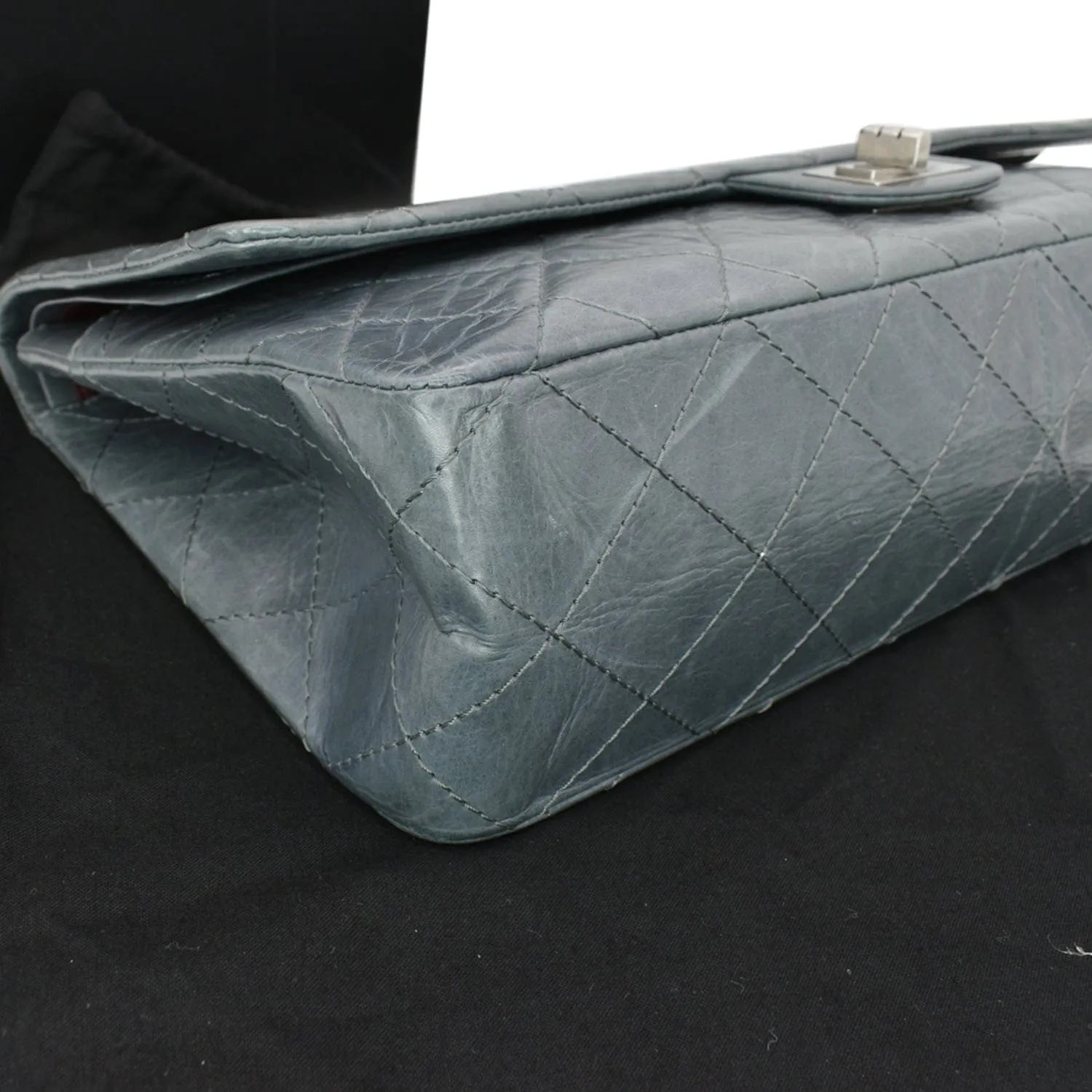 CHANEL 50th Anniversary 2.55 Reissue 228 Quilted Aged Calfskin Shoulder Bag Grey
