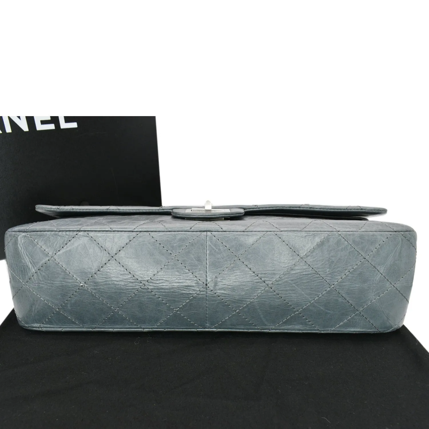 CHANEL 50th Anniversary 2.55 Reissue 228 Quilted Aged Calfskin Shoulder Bag Grey
