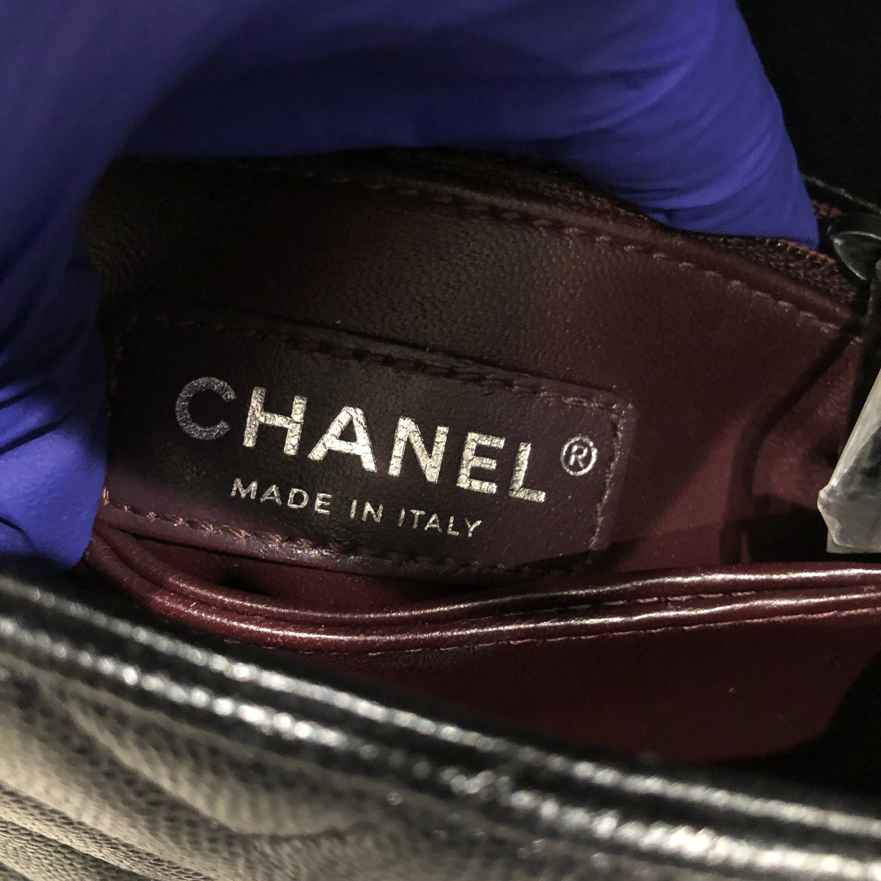 Chanel All Black Caviar Mini Coco Top Handle Crossbody Bag Sku# 81853