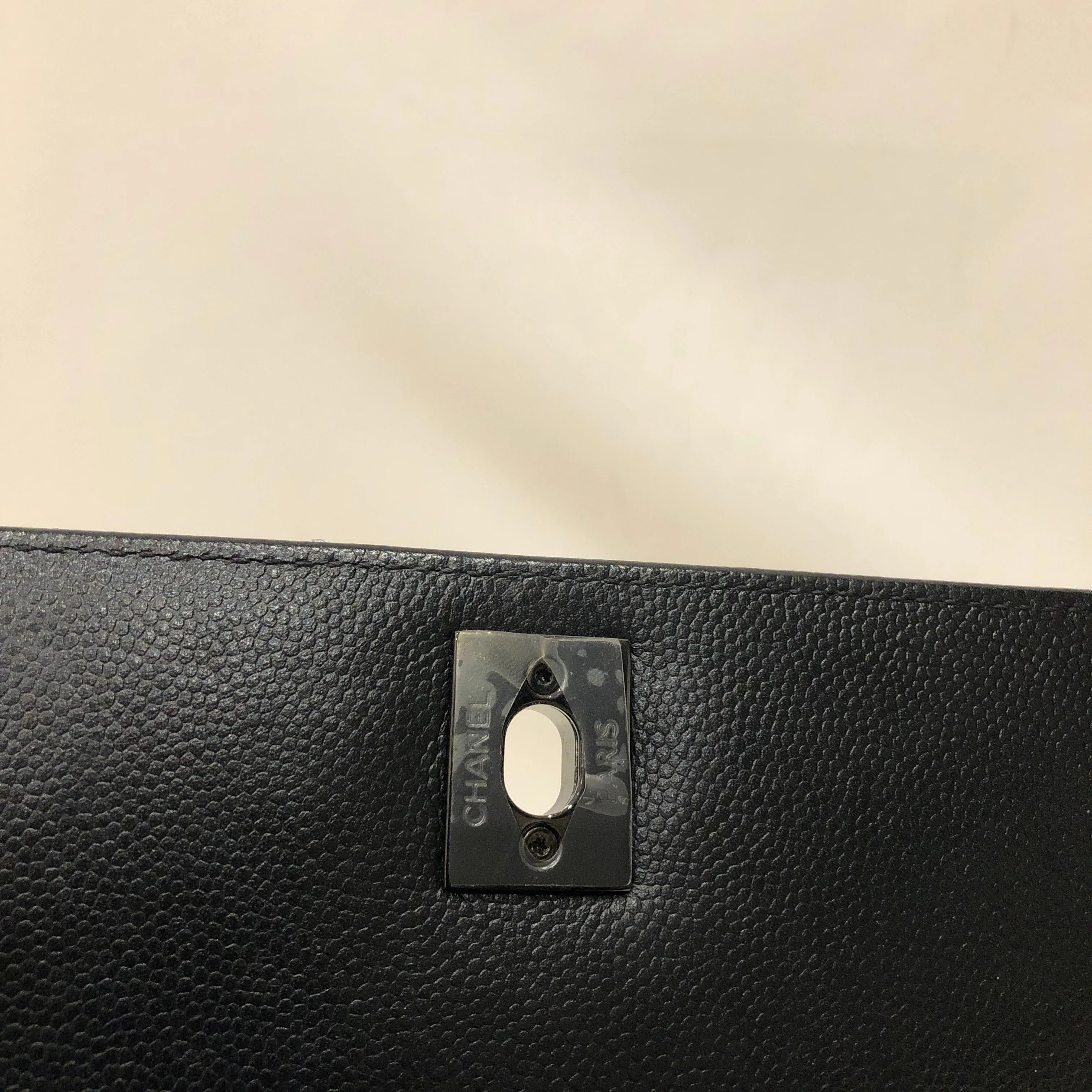 Chanel All Black Caviar Mini Coco Top Handle Crossbody Bag Sku# 81853