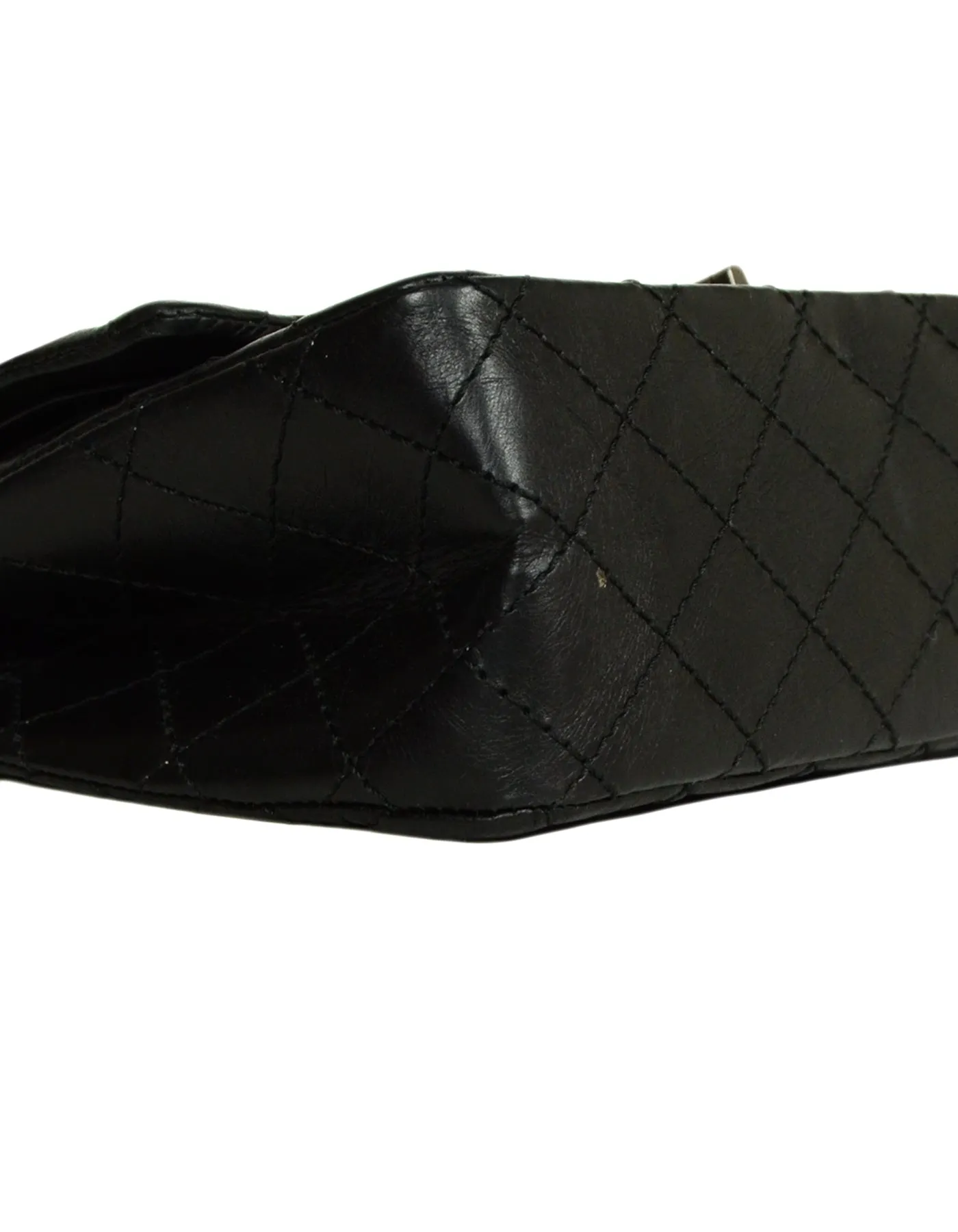 Chanel Black Calfskin Quilted 2.55 Lucky Charms 225 Reissue Double Flap Bag