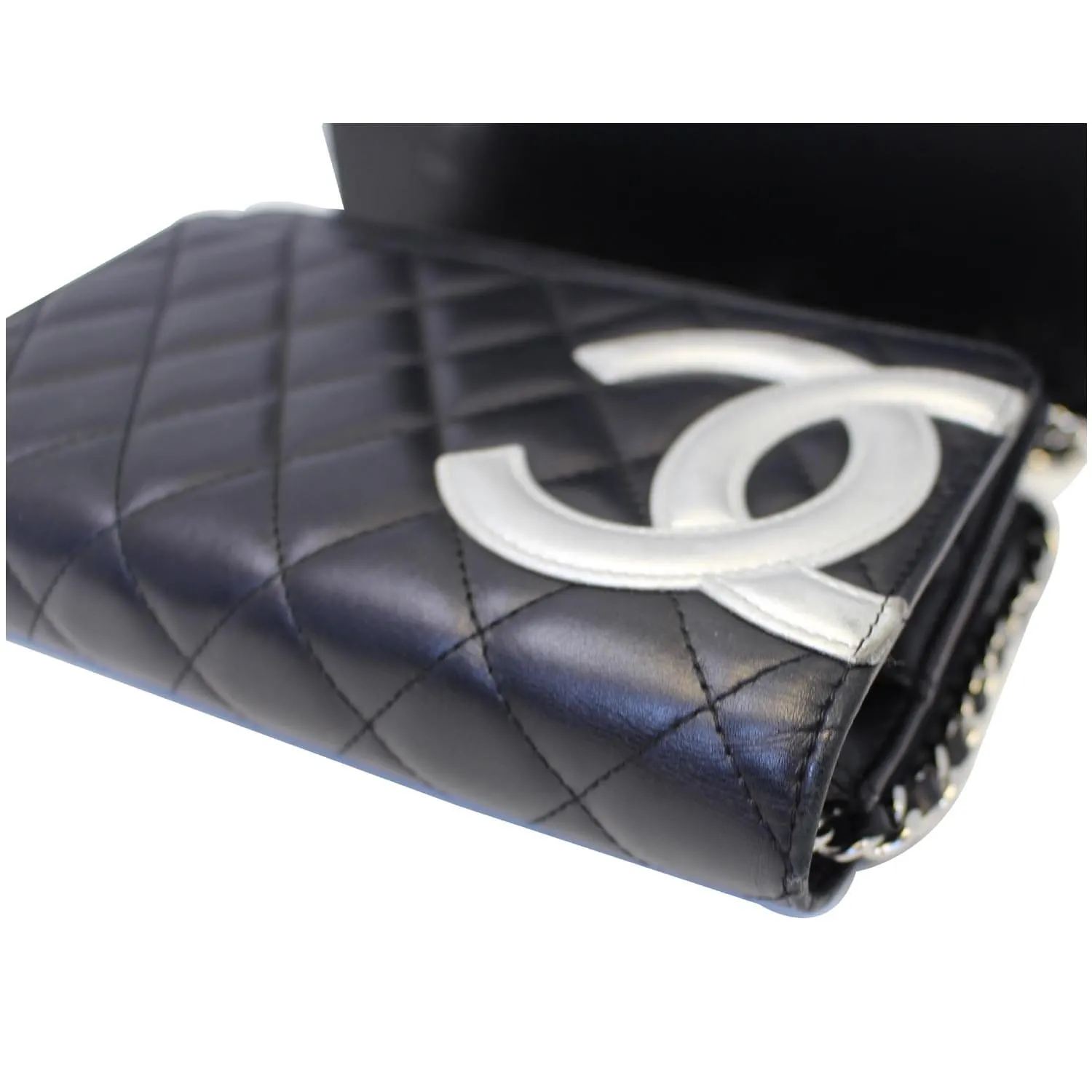 CHANEL Calfskin Quilted Cambon WOC Wallet On Chain