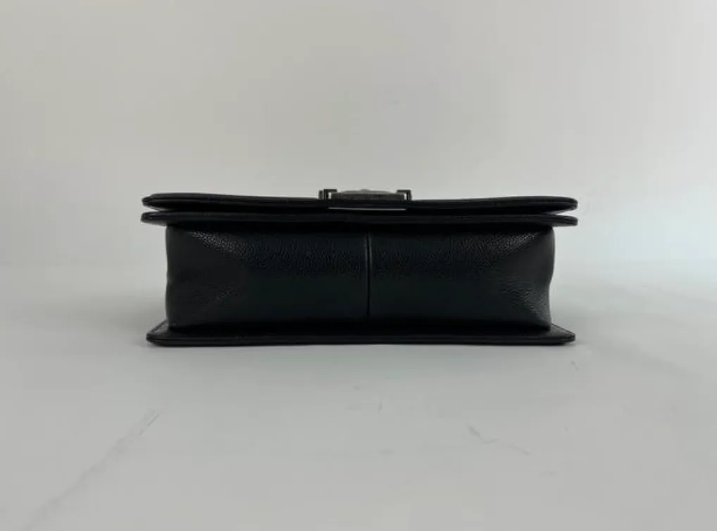 Chanel Caviar Leather Boy Medium in Black