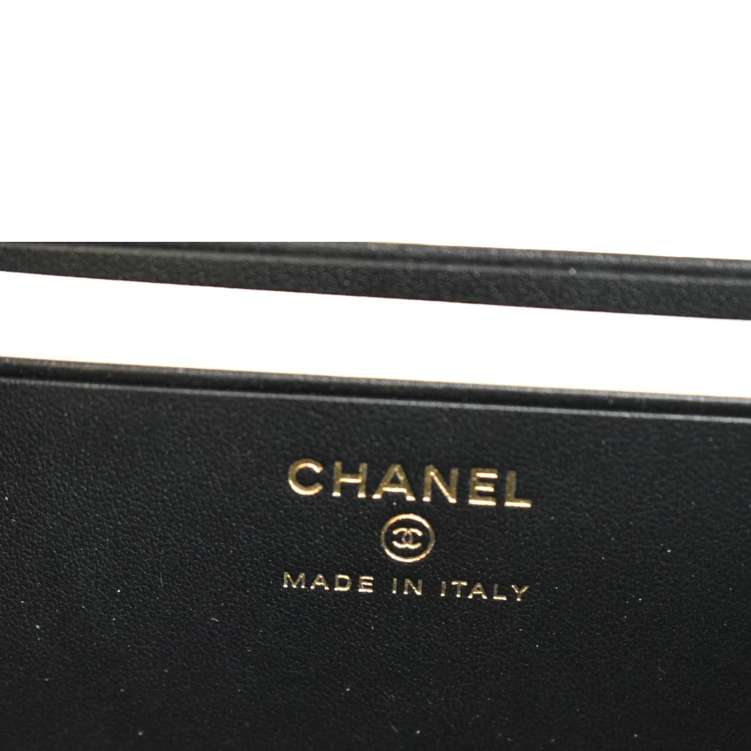 CHANEL CC Filigree Vanity Quilted Caviar Leather Clutch Shoulder Bag Black