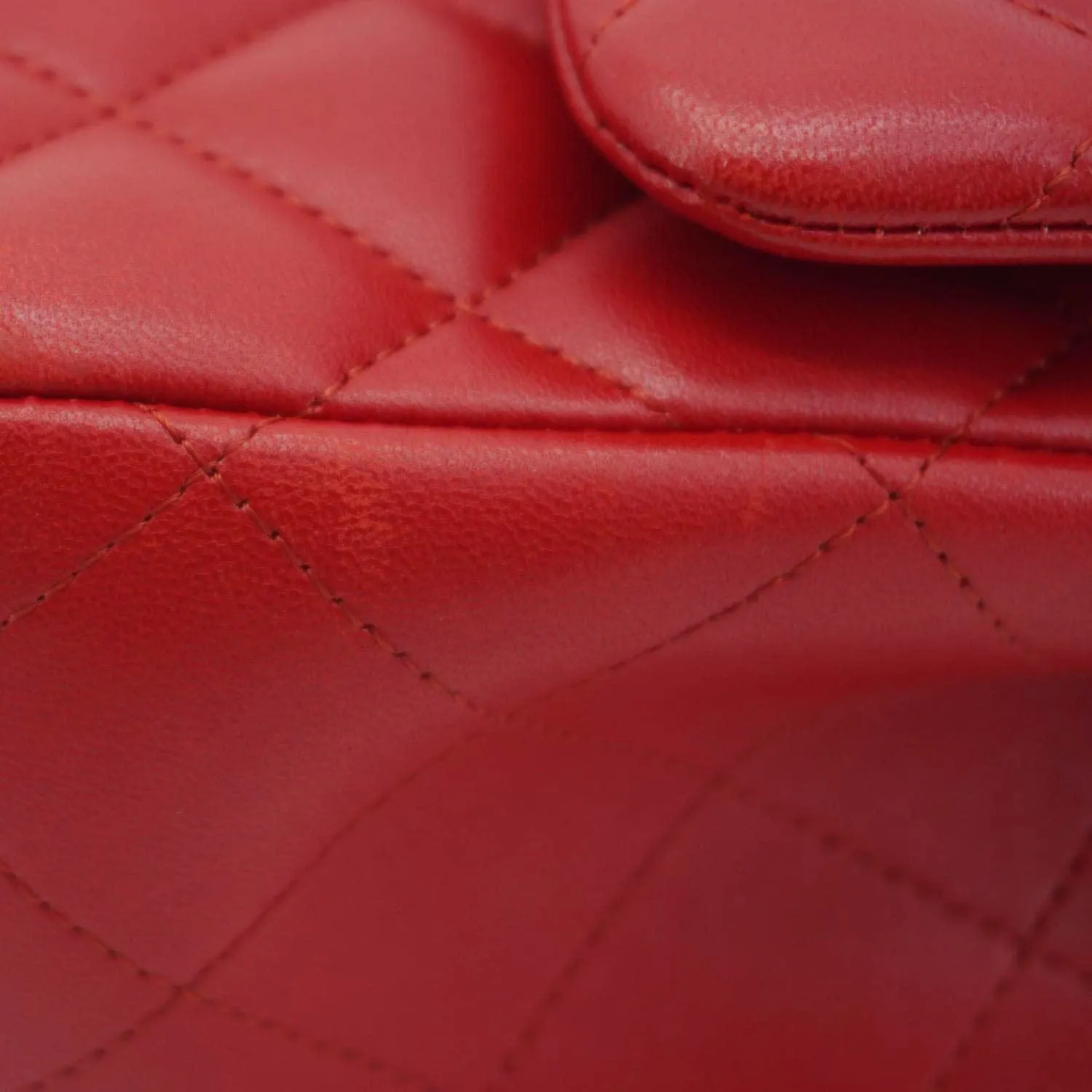 CHANEL Classic Double Flap Quilted Leather Crossbody Bag Red