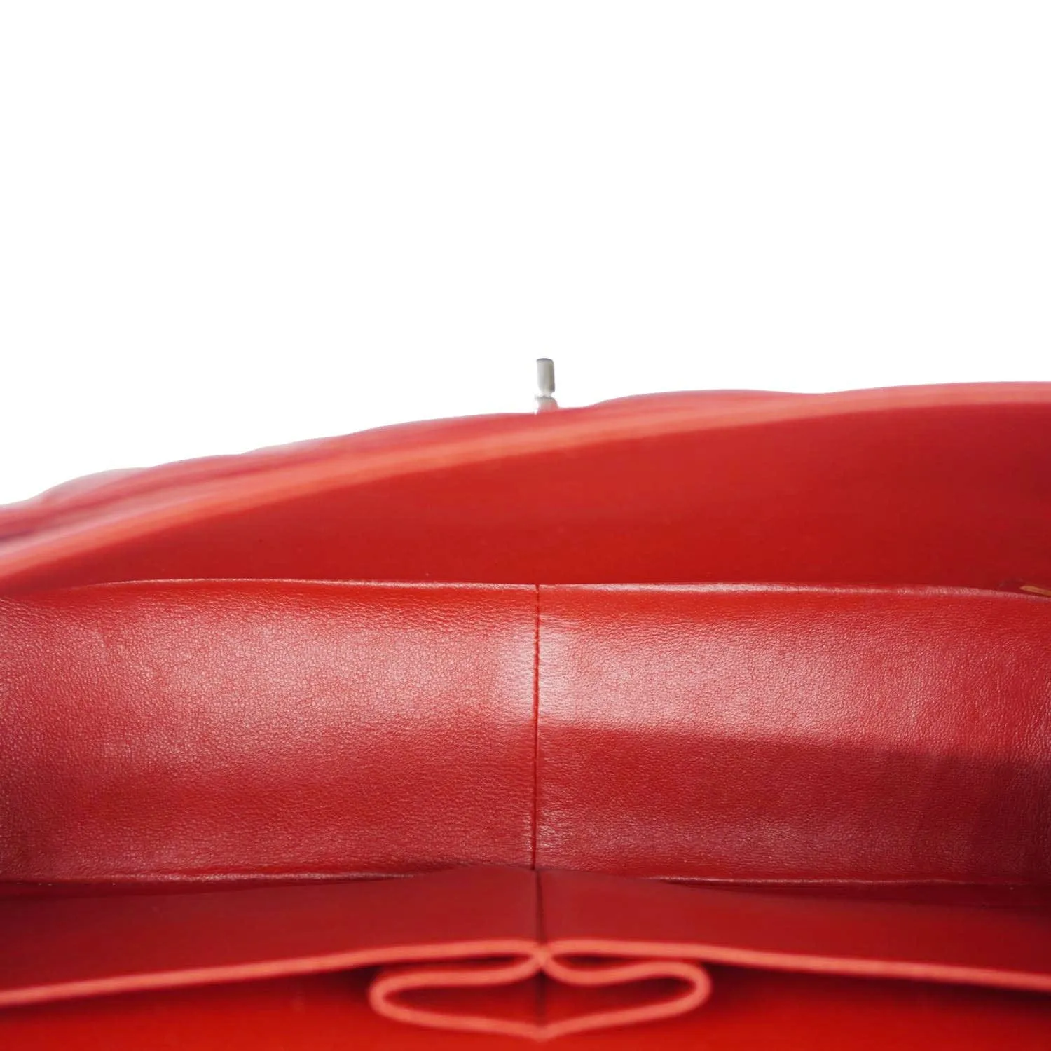CHANEL Classic Double Flap Quilted Leather Crossbody Bag Red