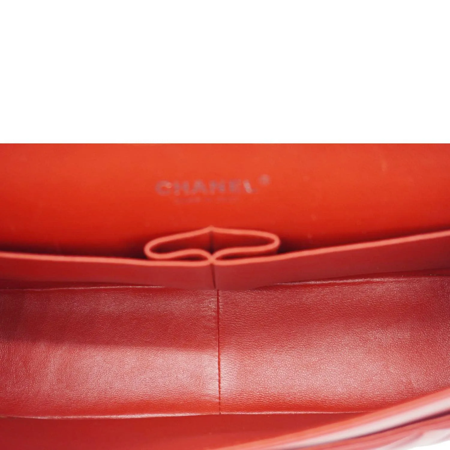 CHANEL Classic Double Flap Quilted Leather Crossbody Bag Red