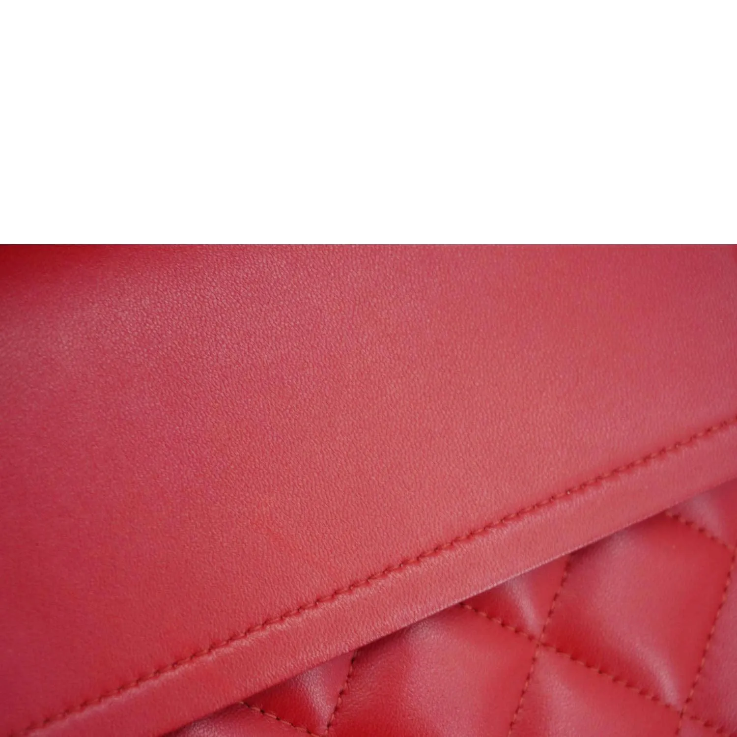 CHANEL Classic Double Flap Quilted Leather Crossbody Bag Red