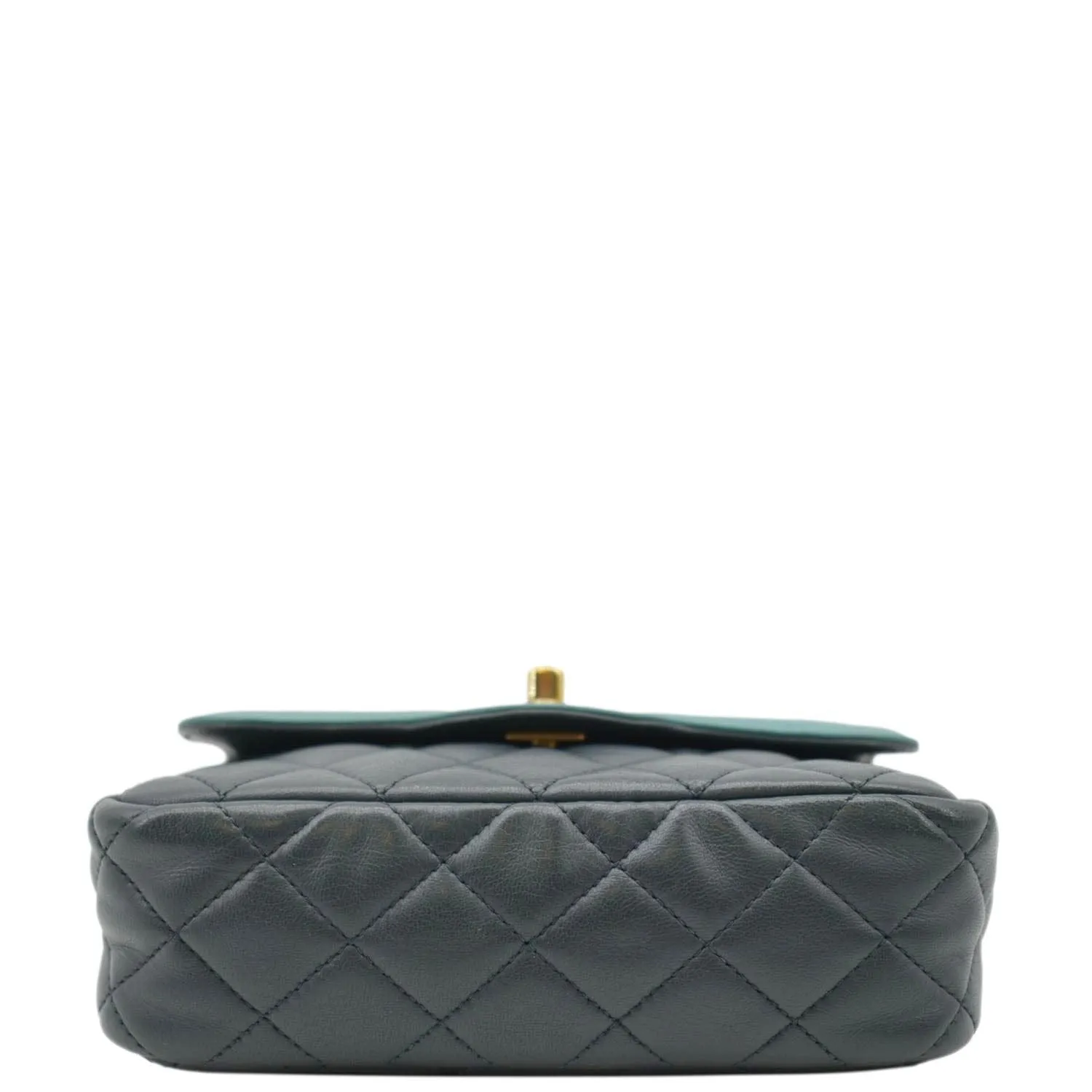 CHANEL Day Flap Quilted Leather Crossbody Bag Dark Green