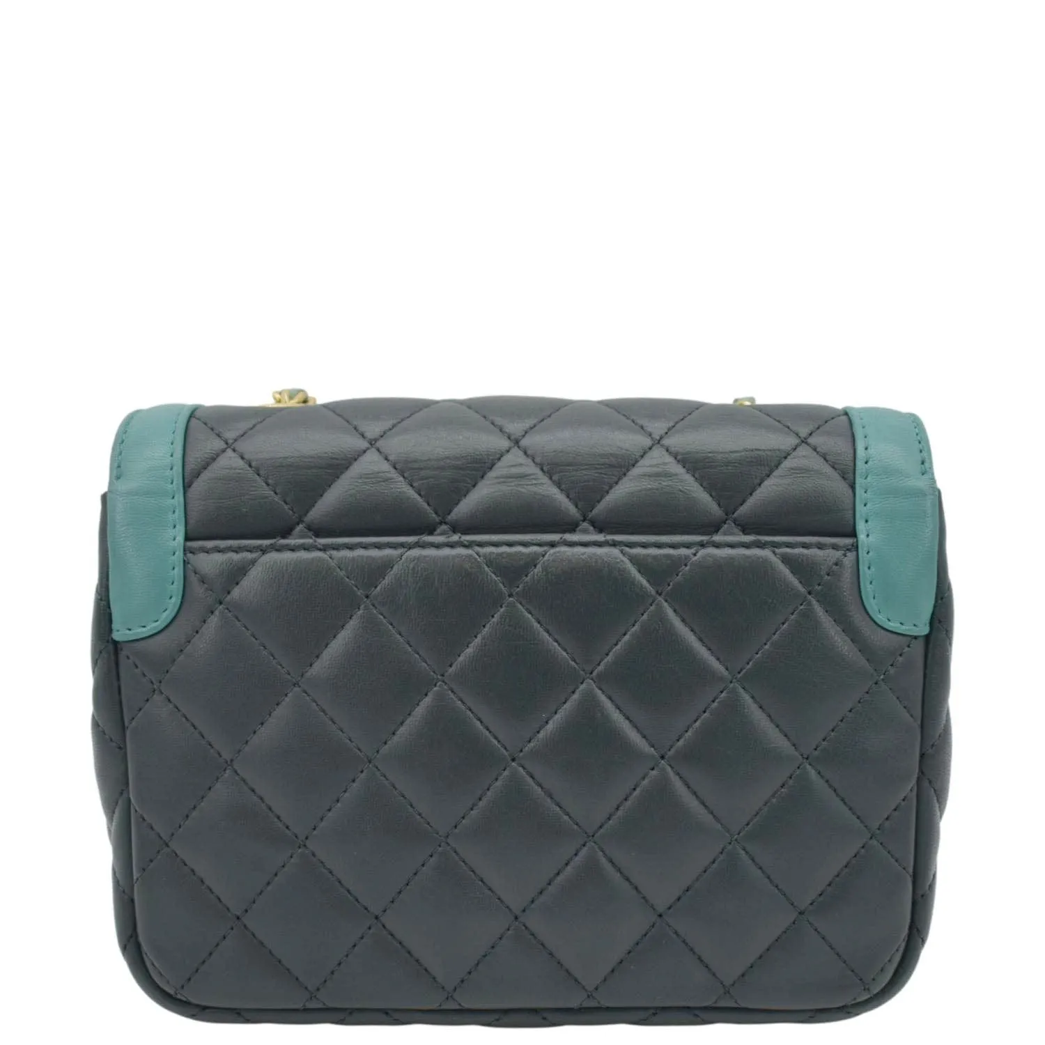 CHANEL Day Flap Quilted Leather Crossbody Bag Dark Green