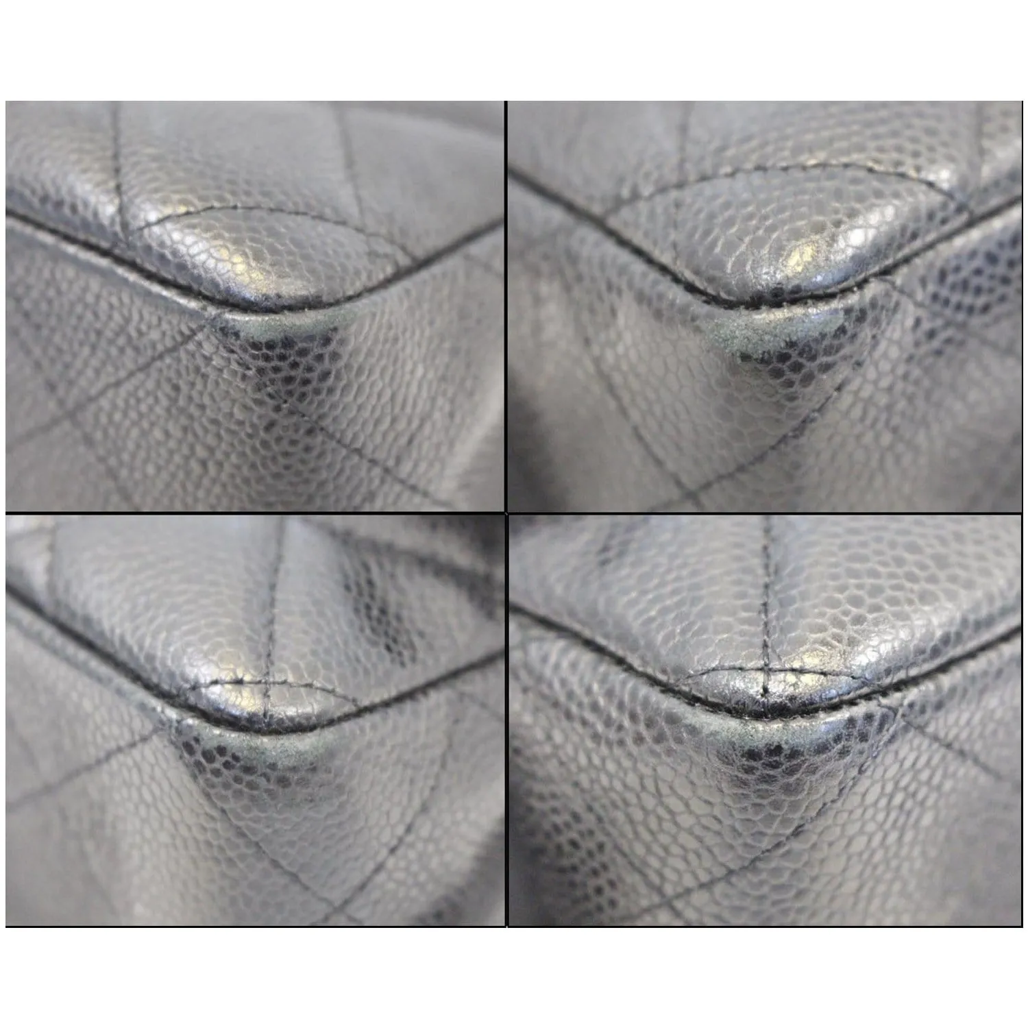 CHANEL Jumbo Classic Single Flap Caviar Leather Shoulder Bag Black