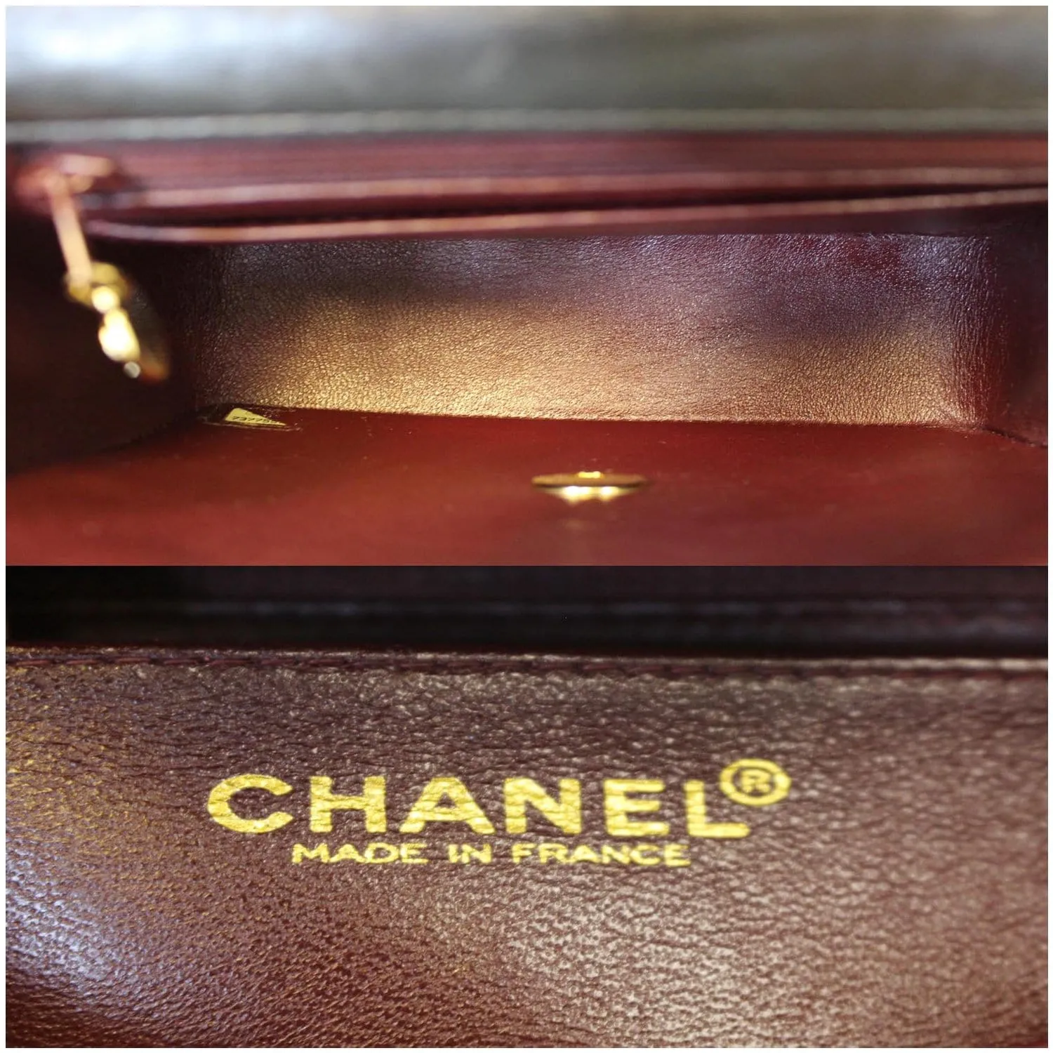 CHANEL Mini Flap Lambskin Leather Crossbody Bag Black