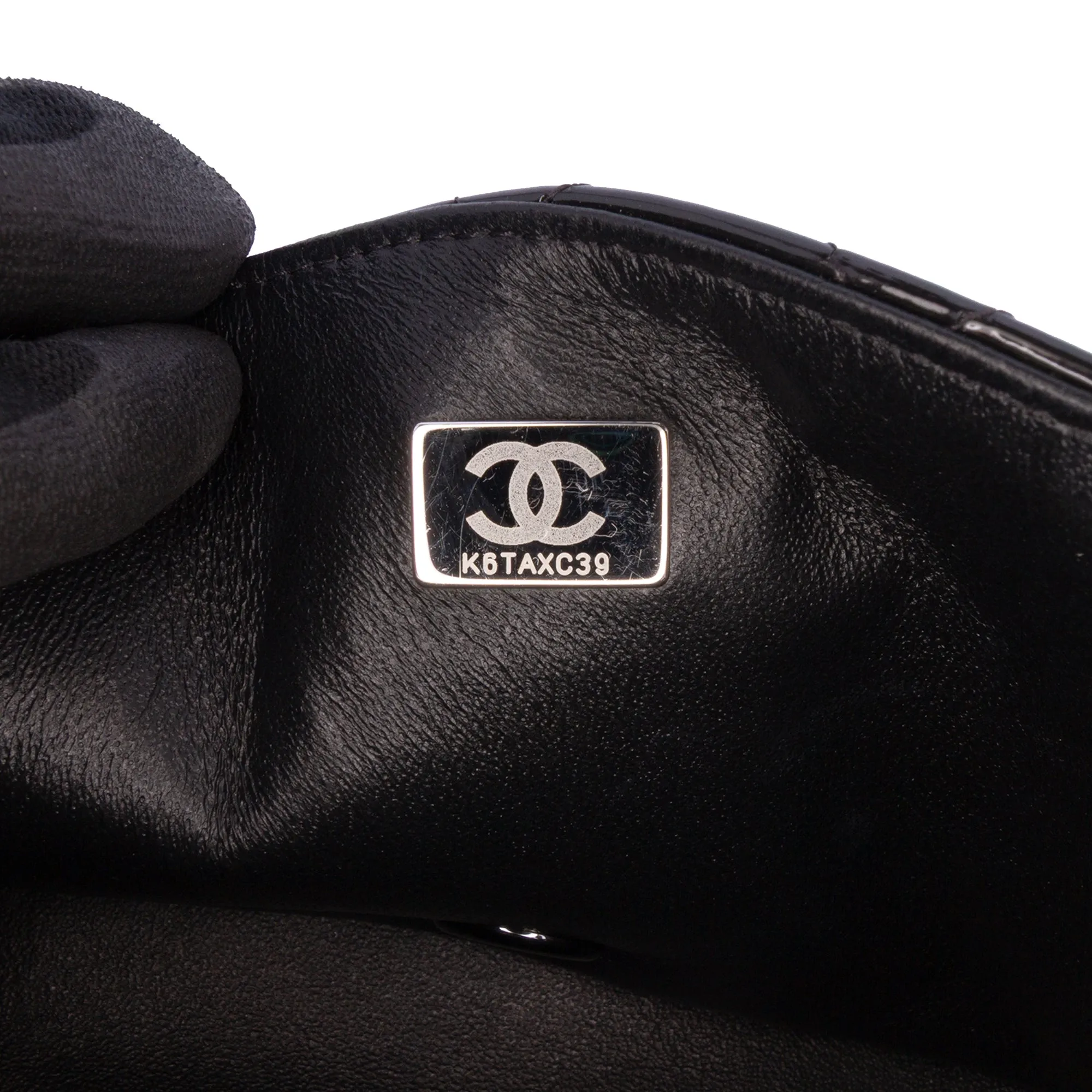 Chanel Mini Square Classic Patent So Black Single Flap